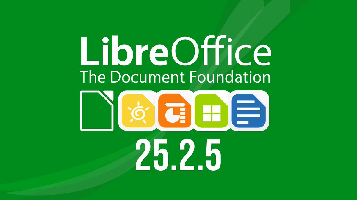 linuxiac's tweet image. LibreOffice 25.2.5 rolls out with over 60 bug fixes, addressing crashes and compatibility issues across Writer, Calc, Impress, and Base.
linuxiac.com/libreoffice-25…

#LibreOffice #OpenSource