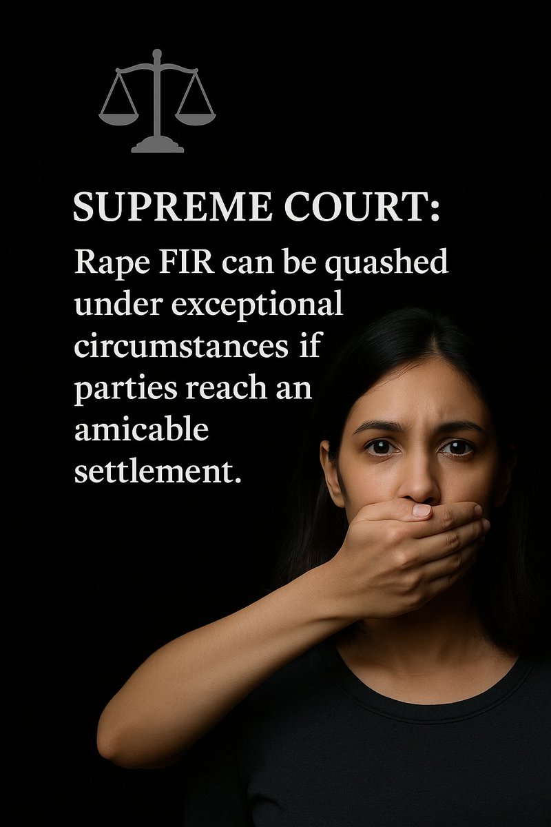 Avi_the_shaw's tweet image. Invokes Section 482 CrPC to prevent abuse of process &amp;amp; ensure justice.

But remember: this relief isn’t on a "first come, first compromise" basis. ⚖️
#SupremeCourt #CrPC482 #LegalHumour #RapeLaw