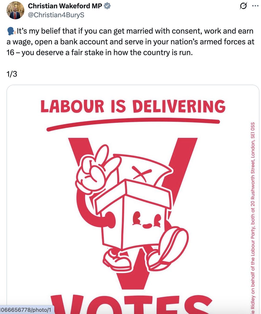 NoahKeate's tweet image. Labour MP (and whip) Christian Wakeford says 16-year-olds can "get married with consent" despite the Marriage and Civil Partnership (Minimum Age) Act 2022 banning this and raising the age of marriage to 18.