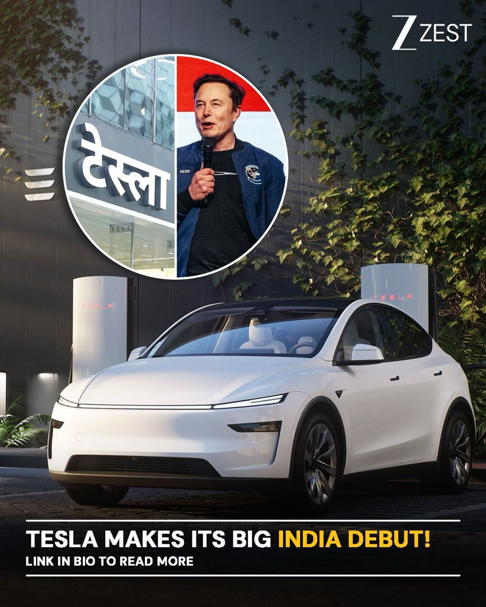 ZeeZest_'s tweet image. Tesla has arrived in Mumbai, turning heads and sparking major buzz. What does this mean for Indian roads, buyers, and the electric future? 🔗 Read here: 

zeezest.com/auto/5-things-…

#ZeeZest #ZeeZestEditorials #Tesla