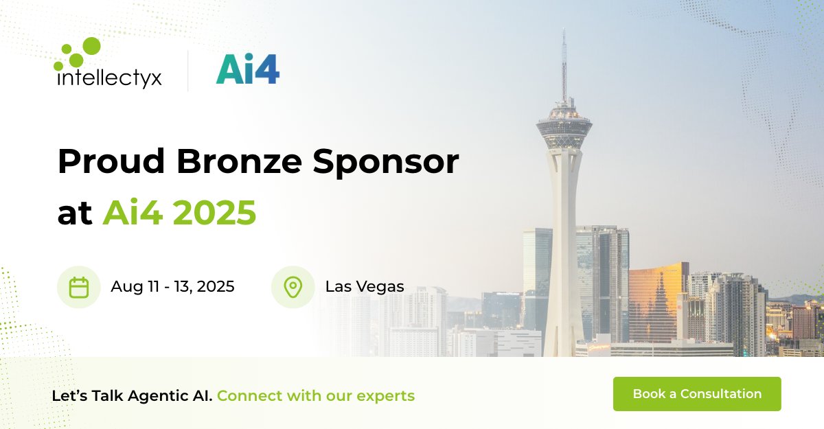 intellectyx (@intellectyx) on Twitter photo 🎉 We’re excited to sponsor Ai4 2025 this August 11–13 in Las Vegas!
As pioneers in Agentic AI, <a href="/intellectyx/">intellectyx</a> is helping SaaS, FinTech, Healthcare & E-commerce teams embed intelligent agents into core ops.
Let’s connect at Ai4
#AI #AgentOps #Intellectyx 🎉 We’re excited to sponsor Ai4 2025 this August 11–13 in Las Vegas!
As pioneers in Agentic AI, <a href="/intellectyx/">intellectyx</a> is helping SaaS, FinTech, Healthcare & E-commerce teams embed intelligent agents into core ops.
Let’s connect at Ai4
#AI #AgentOps #Intellectyx