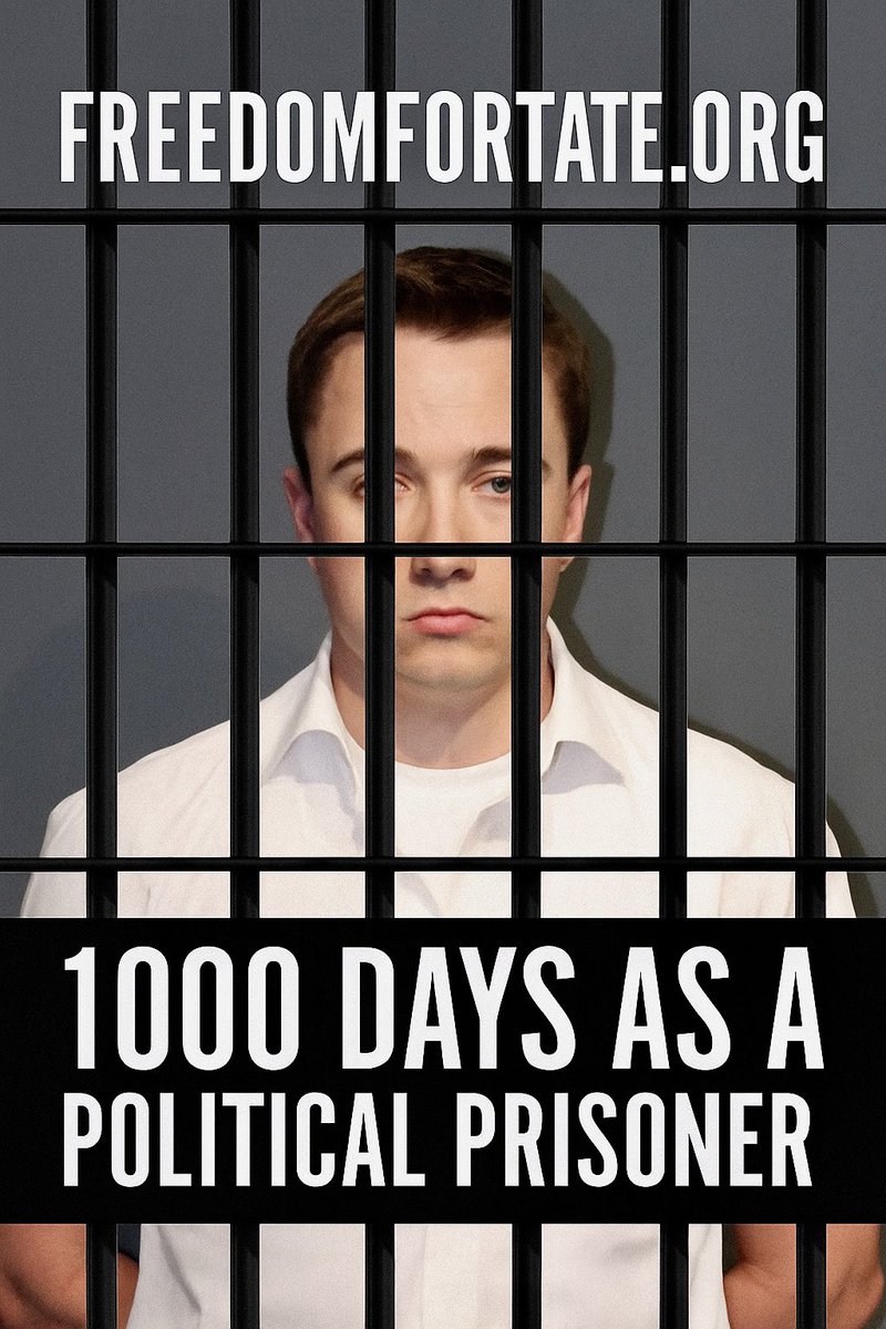FreedomForTate's tweet image. 1000 DAYS TOO LONG
It’s been one thousand days since Tate our friend, our brother, a son, a Sailor was taken from us.
He served his country with honor. He broke no laws. He simply collected military memorabilia and legally owned gun parts — and for that, he’s spent nearly…
