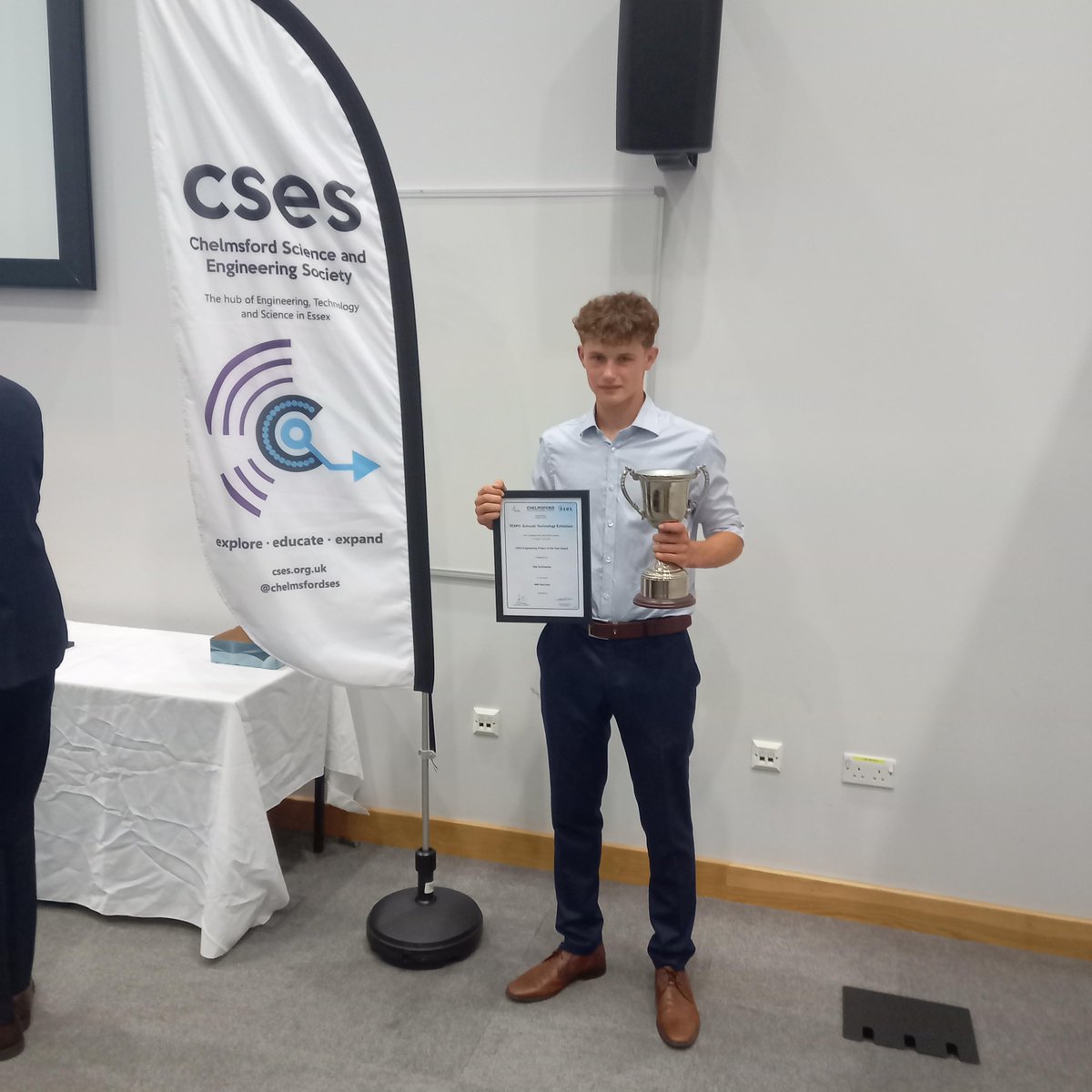 Chelmsford Science and Engineering Society Award Success!
 
Well done to Lylah B, Leon J, Jack B and William P who won the Technical Design Award. Congratulations to Seb A who won the overall award of the evening for Best Engineering project.

#studentsinstem #gosfieldschool