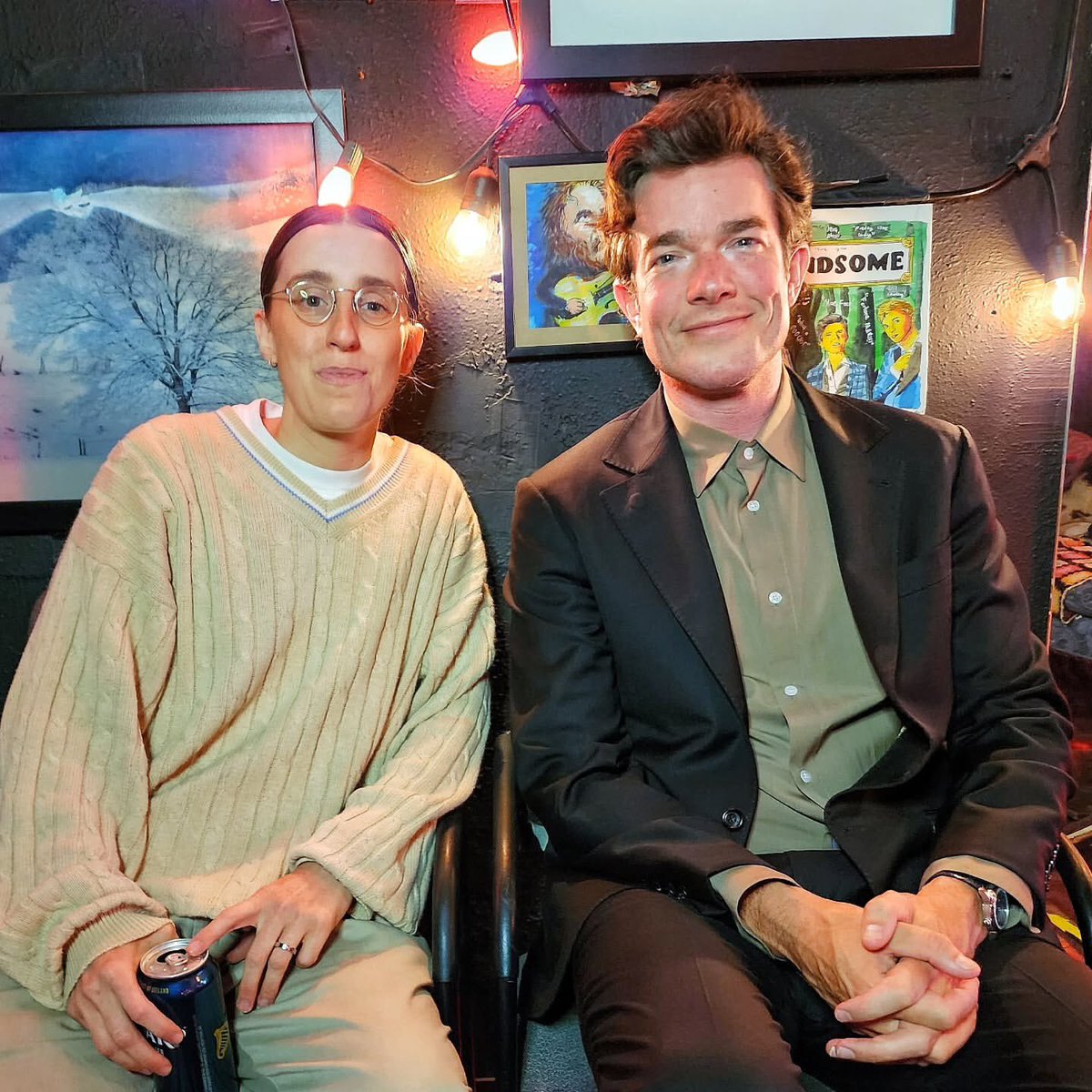 mulaney_now's tweet image. With Robby Hoffman, last night at Largo #johnmulaney