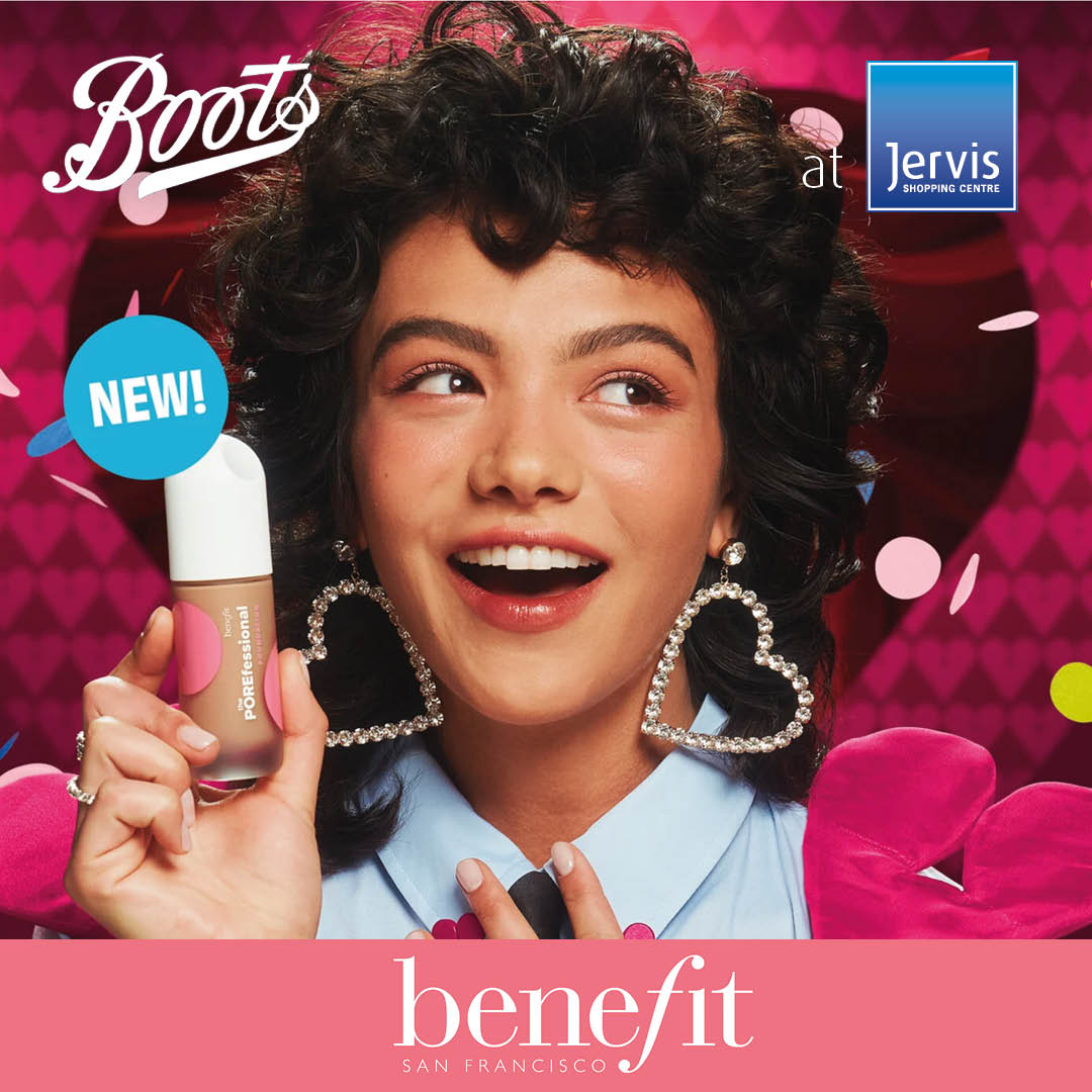 Meet the foundation of your dreams!
FREE 7-day sample of the new POREfessional foundation* - it improves the look of pores instantly and over time.  Try it now at the Bnefit counter at Boots on the ground floor of Jervis Shopping Centre.
*one per customer. While stocks last.