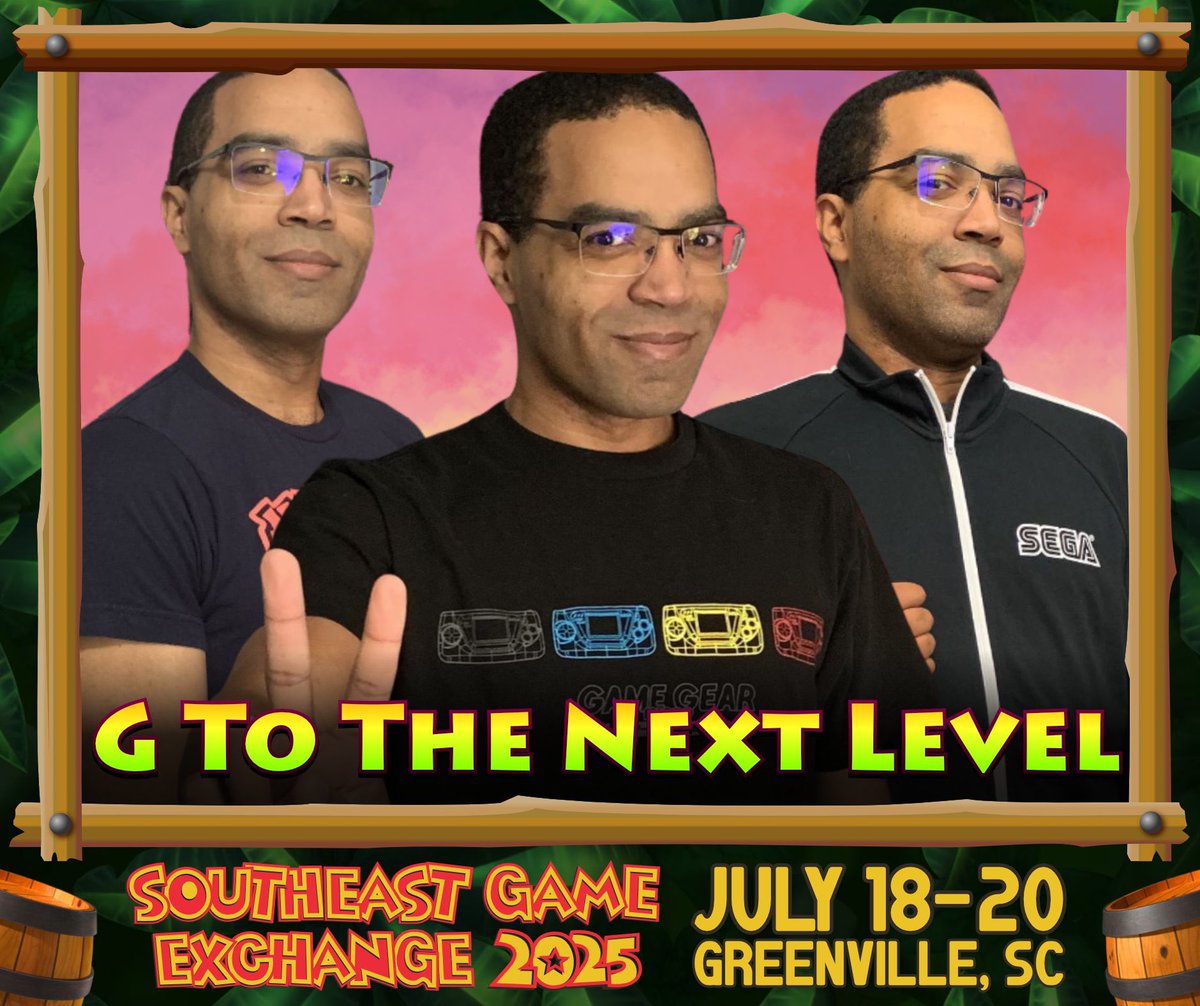 G to The Next Level - Twitch & YouTube! (@gtothenextlevel) on Twitter photo Arrived in Greenville and setting up for <a href="/SEGE2025/">Southeast Game Exchange</a>! My Sonic Collecting panel is at 12PM Saturday and I’ll be emceeing for Colleen O’Shaughnessey’s Q&A panel @ 4PM Friday & Kate Higgins’ Q&A panel @ 11AM Sunday.
See you there and come chat Sonic & Sega with me! Arrived in Greenville and setting up for <a href="/SEGE2025/">Southeast Game Exchange</a>! My Sonic Collecting panel is at 12PM Saturday and I’ll be emceeing for Colleen O’Shaughnessey’s Q&A panel @ 4PM Friday & Kate Higgins’ Q&A panel @ 11AM Sunday.
See you there and come chat Sonic & Sega with me!