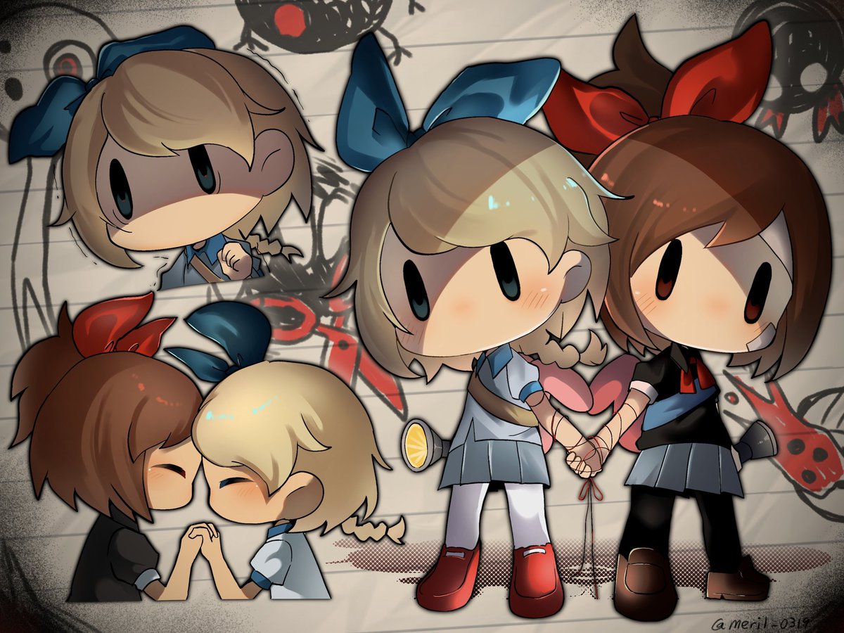 Meril_0319's tweet image. ハルとユイ ずーっとともだち！
 #深夜廻 FA