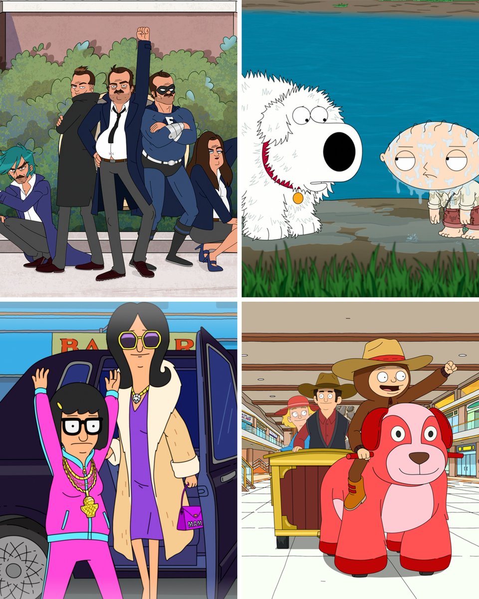 AniDom's tweet image. the vibes I bring to the function 😎
watch the season finales of #grimsburg & #familyguy, and all-new #bobsburgers & #thegreatnorth tonight on #FOX! streaming next day on @hulu.