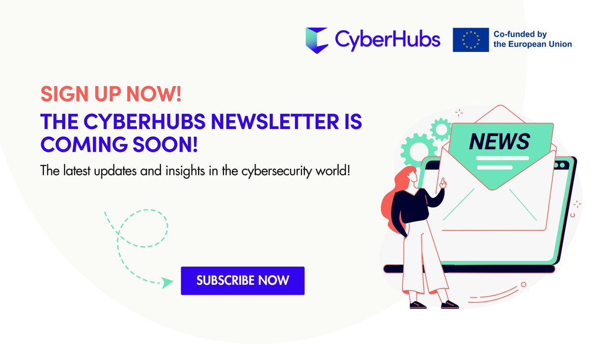CyberHubs_EU's tweet photo. 📣 Stay ahead in cybersecurity and digital skills with @CyberHubs_EU newsletter!

Explore what’s happening across the seven national Hubs, discover new resources, and get exclusive insights – straight to your inbox.

💻 Sign up now: https://t.co/kBK0ug7QGD https://t.co/ximCAdTvWq