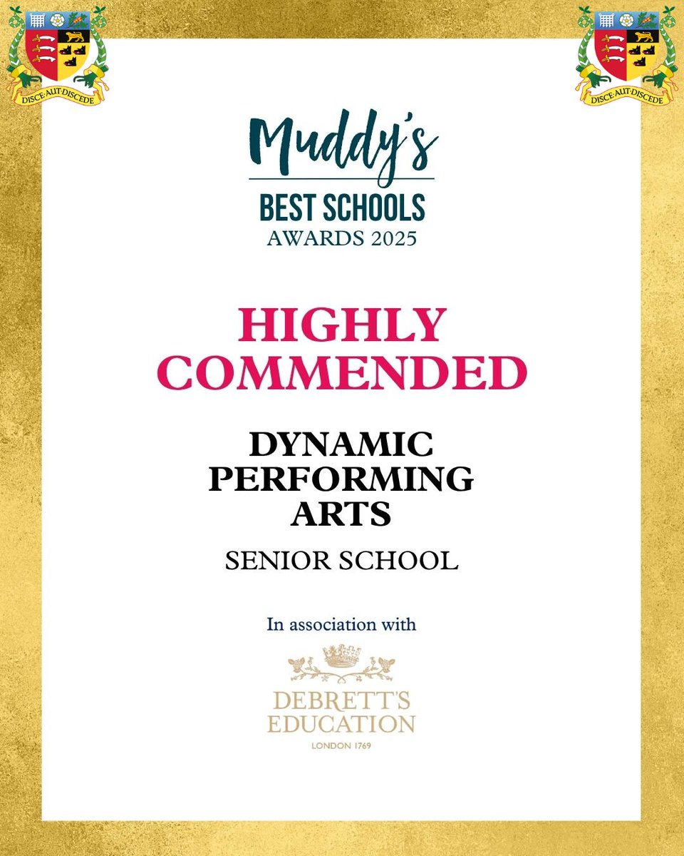 We're thrilled to have been "Highly Commended" in the Dynamic Performing Arts category at this year's Muddy Stiletto Awards!

A huge shoutout to our incredible Performing Arts team and our talented scholars - your passion and dedication continue to inspire.