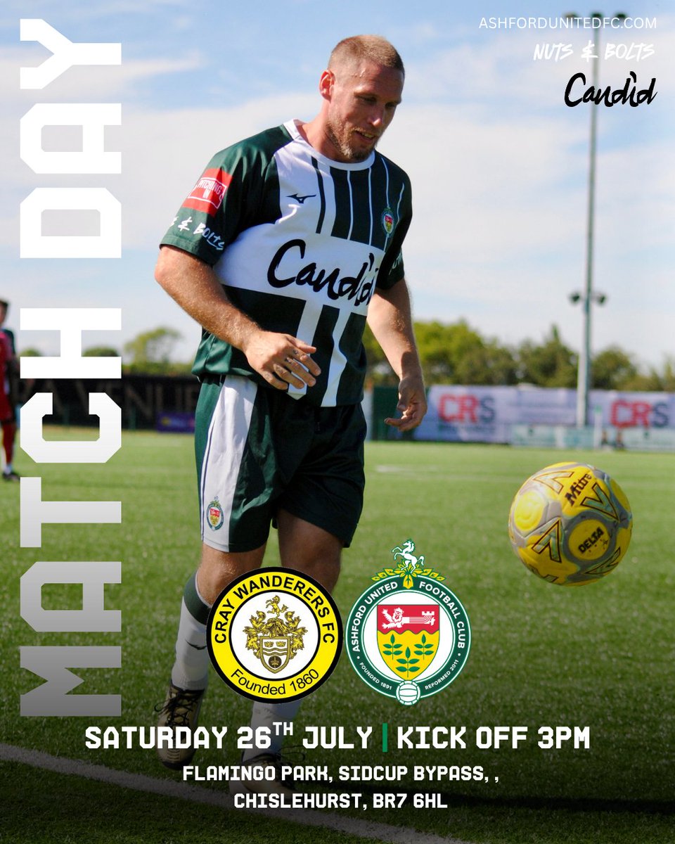 Ashford United FC (@ashfordunitedfc) on Twitter photo 🗓️ - Saturday 26th July 2025
⚽️ - <a href="/craywanderers/">After Grassmeade</a>
🏟️ - Flamingo Park, BR7 6HL
🎟️ - Adult £12 | Con £8 | 16-18yrs £8 | U16s £4 | U12s FREE
⏰ - 3pm KO
#AUFC #COYNAB ⚪🟢 🗓️ - Saturday 26th July 2025
⚽️ - <a href="/craywanderers/">After Grassmeade</a>
🏟️ - Flamingo Park, BR7 6HL
🎟️ - Adult £12 | Con £8 | 16-18yrs £8 | U16s £4 | U12s FREE
⏰ - 3pm KO
#AUFC #COYNAB ⚪🟢