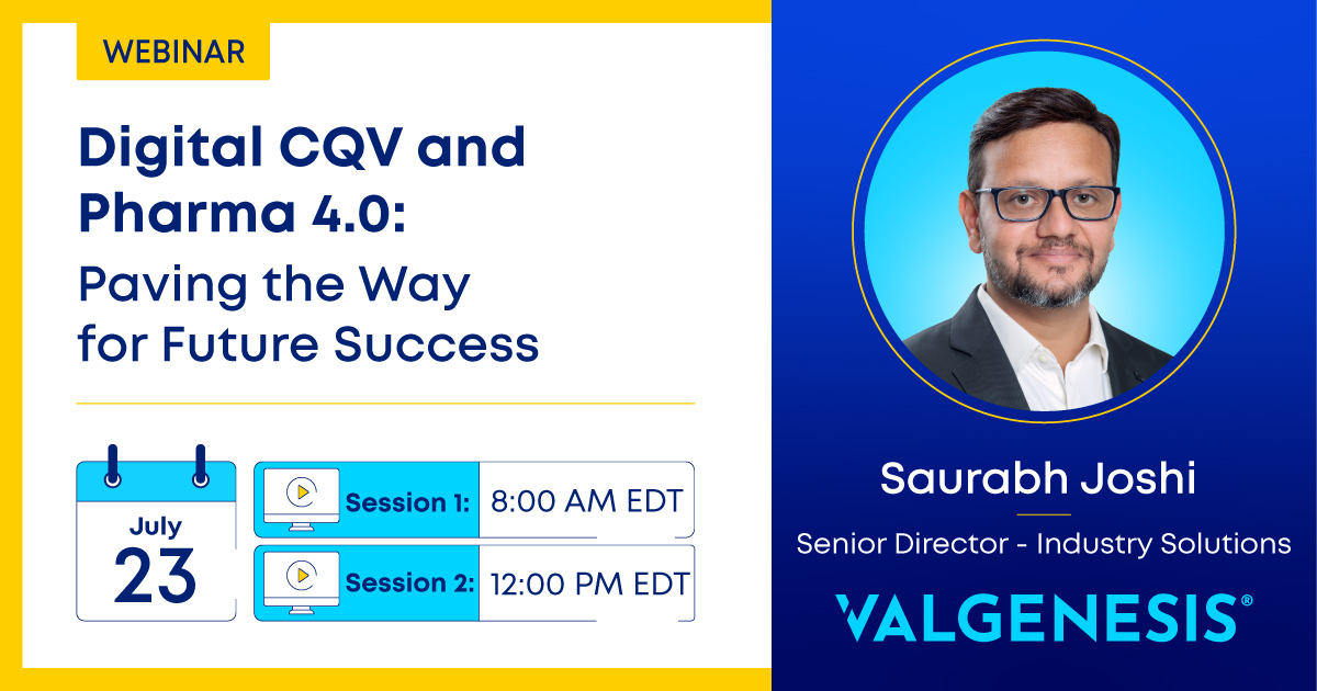 Say goodbye to outdated CQV practices.👋In our upcoming webinar, we’ll explore how digital CQV is reshaping validation and enabling life sciences organizations to accelerate their journey toward Pharma 4.0. Register now! 👉hubs.li/Q03xDL3Z0