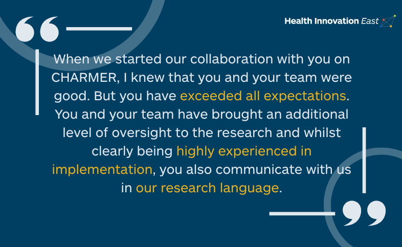 HealthInnovEast's tweet image. We're proud to be supporting system change to encourage geriatrician-led medication reviews for older hospital patients through the 5-year CHARMER project.
Read more about the project and how our innovation expertise is helping make prescribing safer.
Find out more:…