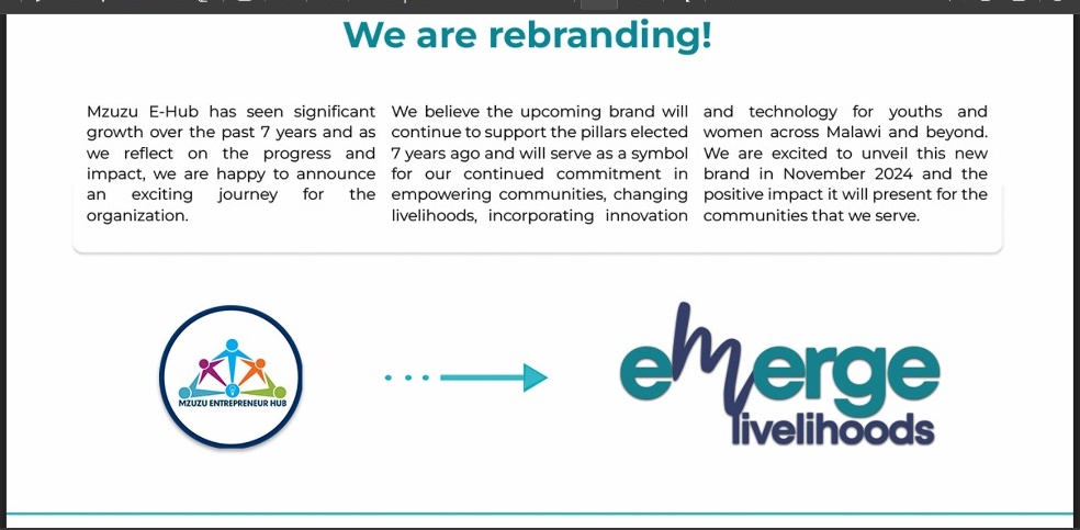Paul Atsu (@paulatsu2323) on Twitter photo 🚨Trivia Time!
Did you know MZUZU E-Hub has evolved into <a href="/ELivelihoods/">Emerge Livelihoods</a> ? 💡
Still powering youth, innovation, & and impact, now with a bold new identity.
Retweet if you're part of the movement! 🙌 #MalawiYouth #Socialimpact #Emergelivelihoods
#WUSCVolunteer 🚨Trivia Time!
Did you know MZUZU E-Hub has evolved into <a href="/ELivelihoods/">Emerge Livelihoods</a> ? 💡
Still powering youth, innovation, & and impact, now with a bold new identity.
Retweet if you're part of the movement! 🙌 #MalawiYouth #Socialimpact #Emergelivelihoods
#WUSCVolunteer