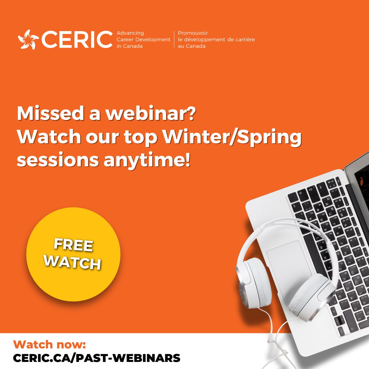 📣 Missed a webinar this season? Good news - our most-watched CERIC webinars from Winter/Spring are available on demand and free to access!

Watch now: bit.ly/4lsfY3q 

🎥 Catch up anytime and stay tuned, our next season of webinars launches this August!