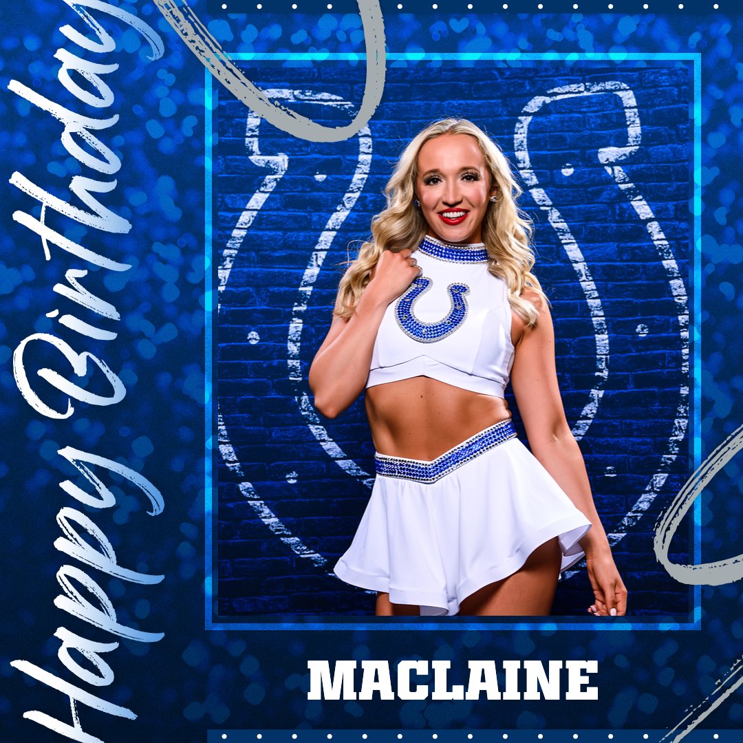 ColtsCheer's tweet image. Colts Nation, help us wish MacLaine a Happy Birthday ✨💙
Mac, your infectious positivity and devotion to this team are inspirations to us! We cannot wait to watch you shine this year 🫶