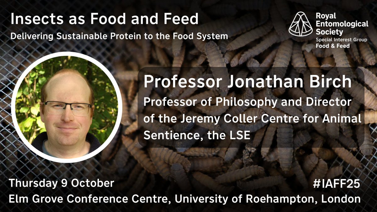 RoyEntSoc's tweet image. Meet #IAFF25 keynote speaker Prof. Jonathan Birch, Director of the Jeremy Coller Centre for Animal Sentience @LSEnews, speaking at our conference on The Minds of Insects and Why They Matter 🐜
📢 Register & submit your abstracts 🔽
royensoc.co.uk/event/iaff25
@RoehamptonUni