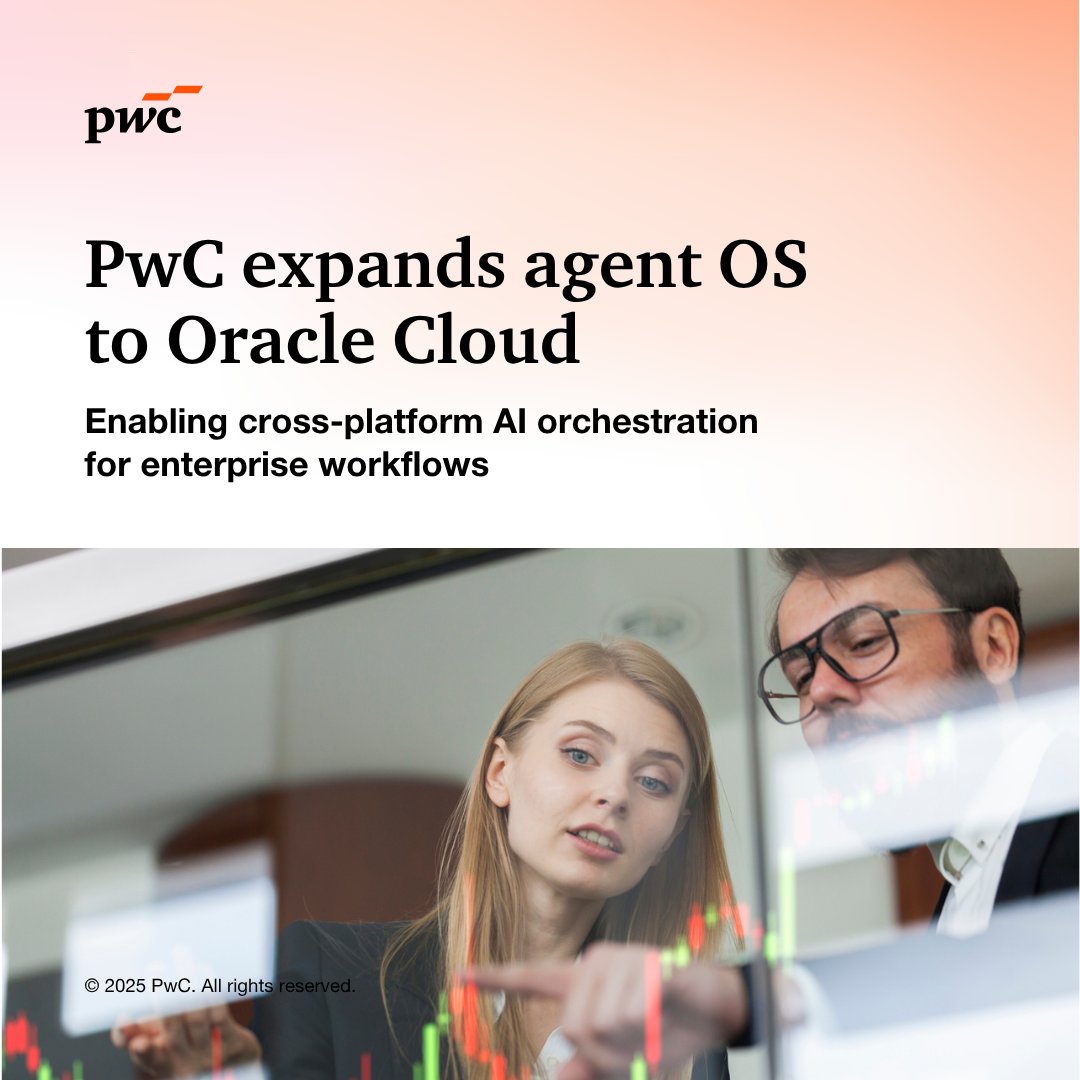 PwC is expanding agent OS capabilities across key technologies, championing openness and interoperability. These advancements make it easier to scale AI across platforms, solidifying agent OS as the orchestration backbone for enterprise AI. Check it out: pwc.to/4kFSwhV