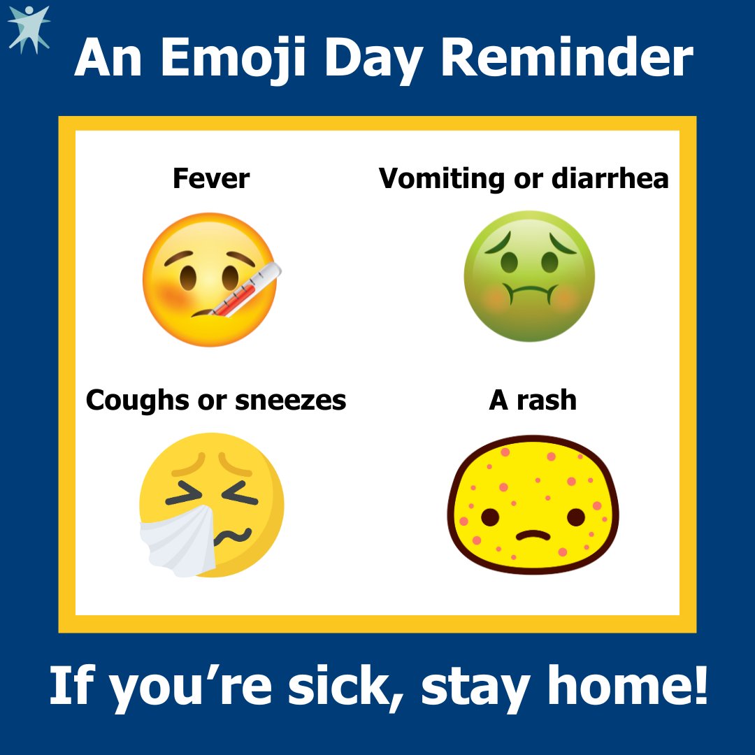 DHSWI's tweet image. When you're #sick you don't want to take the chance of making others sick too. So if you have a fever, nausea, diarrhea, a cough, or a rash, do yourself and others a favor, stay home when you're sick. dhs.wisconsin.gov/disease/respir…
#Wisconsin #emojiday
