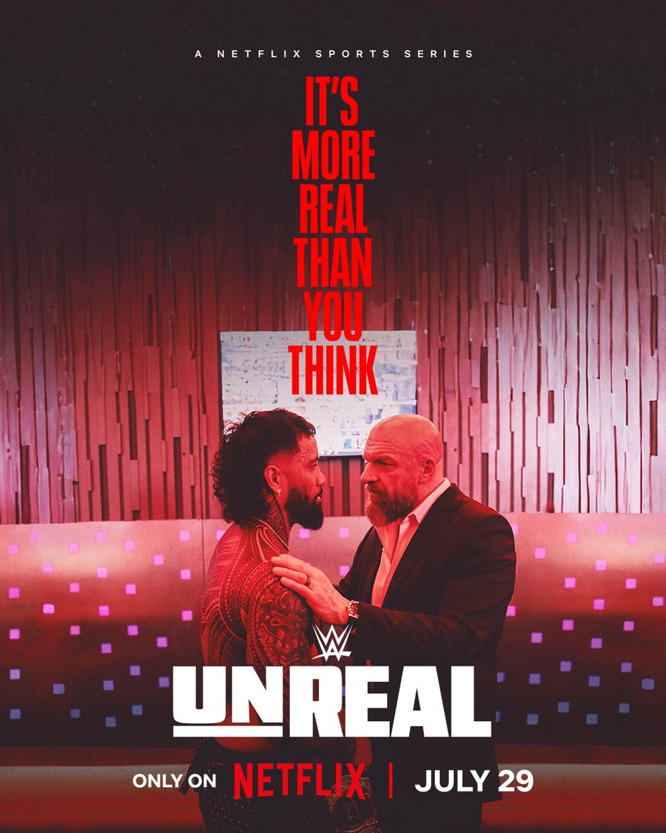 WWEGP's tweet image. Four brand new posters for WWE: UNREAL, the new Netflix docuseries premiering July 29 🔥🔥