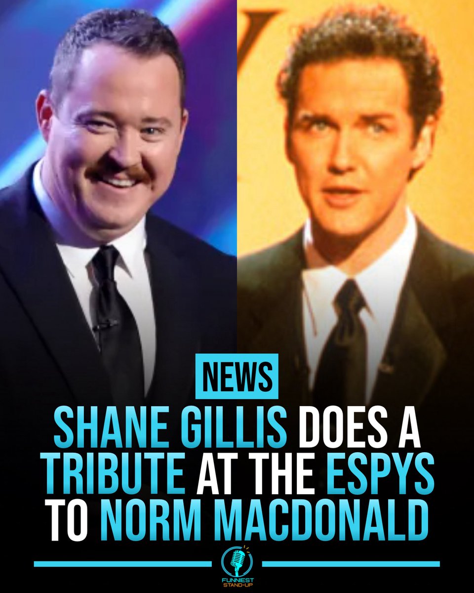 funnieststandup's tweet image. #ShaneGillis does a tribute to #NormMacdonald while hosting the #ESPY Awards telling his infamous O.J. joke from the 1998 ESPYs‼️