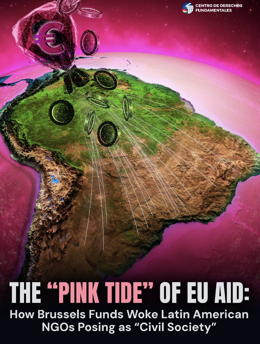 El_Centro_DF's tweet image. 📝 NUEVO ESTUDIO: #PinkTide 📝
1/ Hoy sale nuestro informe: “La marea rosa de la ayuda europea: cómo Bruselas subvenciona las ONGs woke en Iberoamérica”. La Unión Europea (UE) otorgó €939.5 millones en subvenciones a ONGs de la región a lo largo de la última década. El estudio…