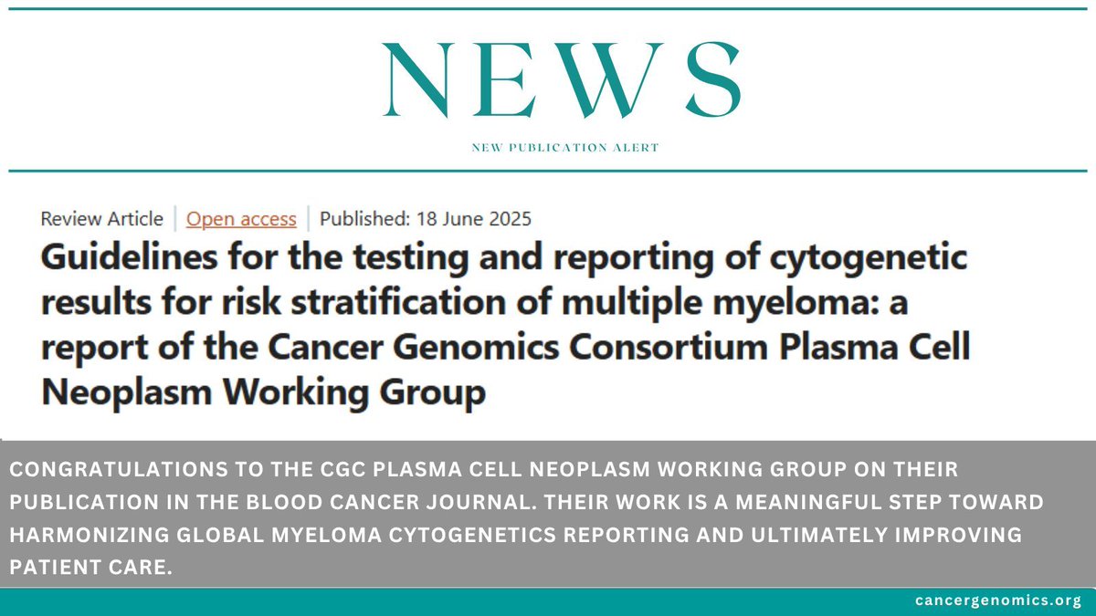 Cancer Genomics Consortium (CGC) tweet media