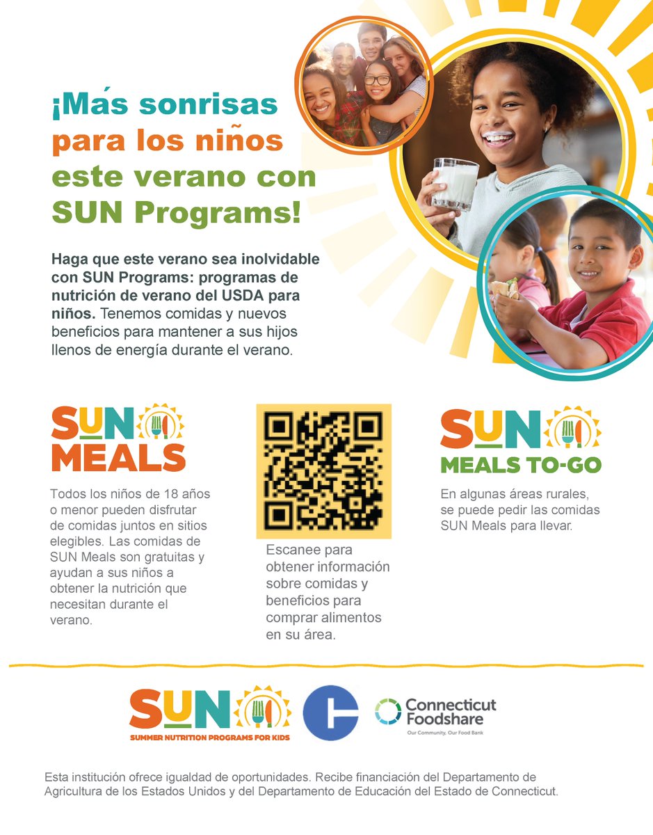 UnitedWaySECT's tweet image. Summer Meals provides kids 18 years old and under with nutritious meals during the summer at no-cost, no ID required or questions asked. Kids can maintain their good health and development throughout the summertime at sites throughout the state. #UnitedistheWay #HealthyCommunity