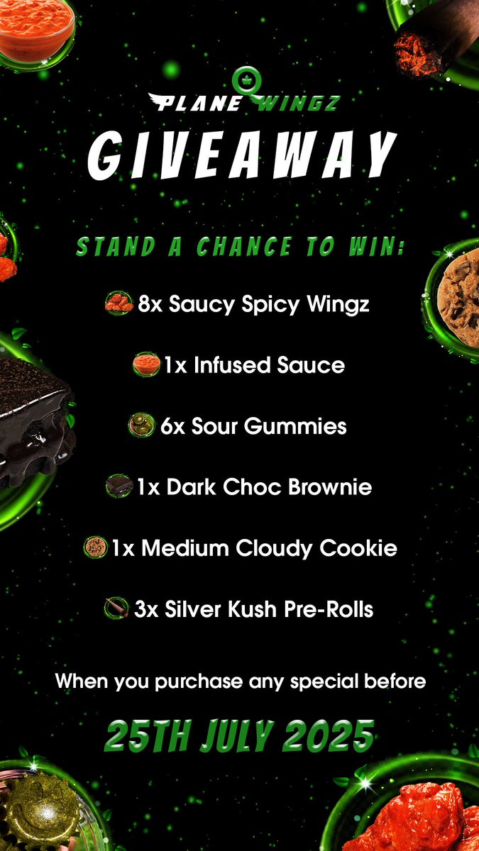 PlaneWingz's tweet photo. 1 Daily Special = 1 Giveaway Entry ✅ https://t.co/CVfWr4Pxbk