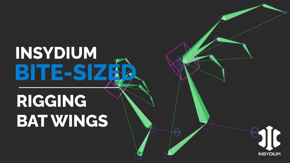 insydium_ltd's tweet image. In this week&apos;s Bite-Sized, we set up a basic bat wing rig in C4D using the character tools. Clean joint chains, IK with pole vectors &amp;amp; light dynamics on the fingers give you a simple, intuitive rig.

Watch on YouTube – youtu.be/sDGgDroAl1E

#INSYDIUMFused #BiteSized #Training