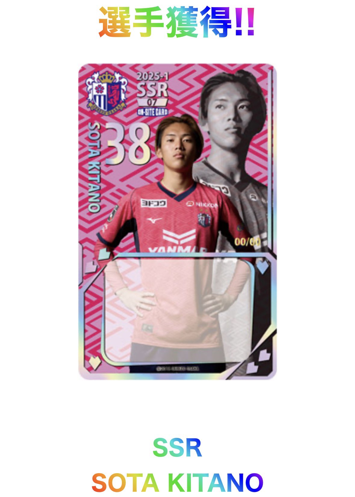 北野颯太　オンサイトカード セレッソ大阪 オンサイトカード 北野颯太選手 SSR&N29種コンプ