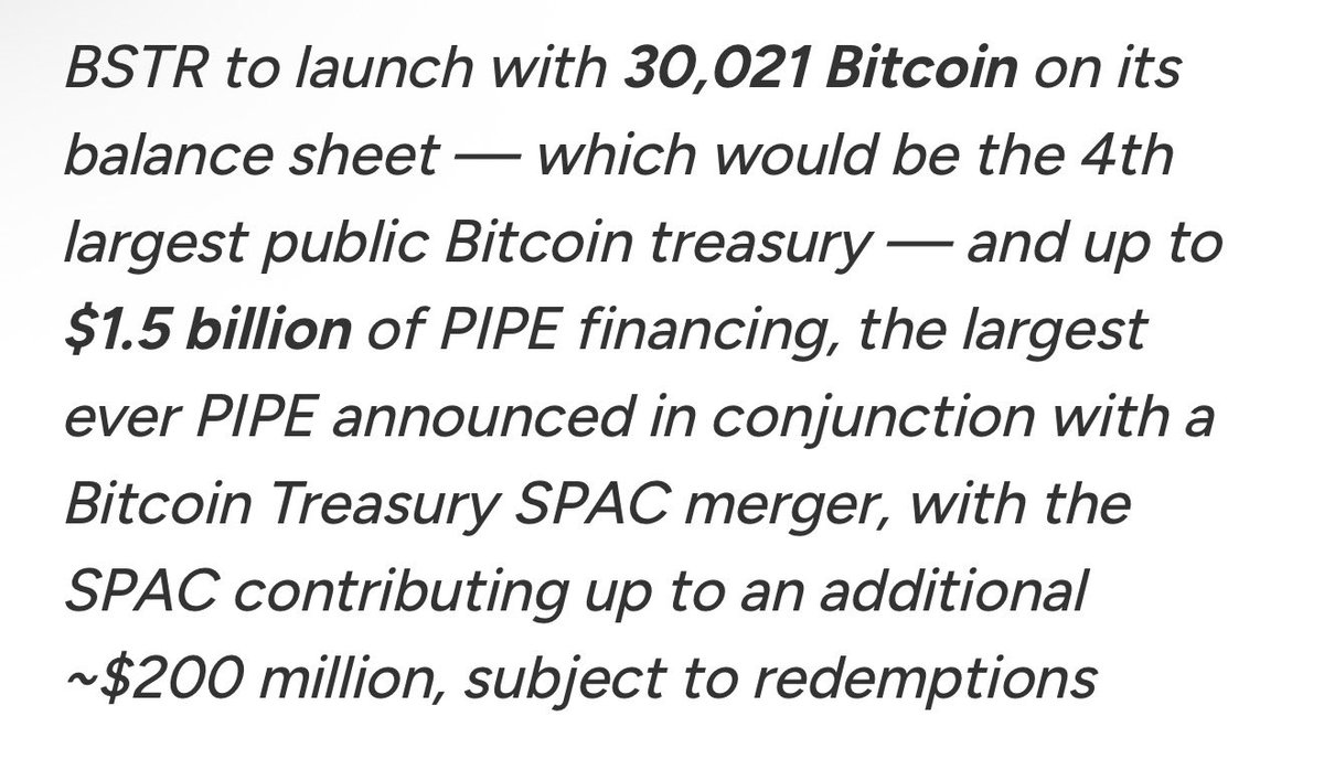 FilingTracker's tweet image. $CEPO $BSTR Bitcoin Standard Treasury Company to go Public Through Business Combination with Cantor Equity Partners I, Inc.:
businesswire.com/news/home/2025….