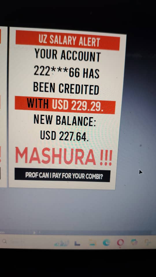 AUT University of Zimbabwe (@aut_uz) on Twitter photo SHAME ON YOU, GOVERNMENT OF ZIMBABWE & UZ ADMINISTRATION! 😡 Paying a PROFESSOR a paltry $230 per month?! <a href="/mhtestd/">Ministry of Higher & Tertiary Education ZW</a> <a href="/GGuvamatanga/">George Guvamatanga</a> <a href="/nickmangwana/">Nick Mangwana</a> <a href="/GeorgeCharamba2/">George Charamba</a> <a href="/edmnangagwa/">President of Zimbabwe</a> <a href="/ZimTreasury/">MOFED&IP</a> <a href="/MthuliNcube01/">Hon Prof Mthuli Ncube</a> <a href="/ParliamentZim/">Parliament of Zimbabwe</a> <a href="/ProfPMavima/">Prof. Paul Mavima</a> <a href="/ZANUPF_Official/">ZANU PF</a> Is this the value you place on SHAME ON YOU, GOVERNMENT OF ZIMBABWE & UZ ADMINISTRATION! 😡 Paying a PROFESSOR a paltry $230 per month?! <a href="/mhtestd/">Ministry of Higher & Tertiary Education ZW</a> <a href="/GGuvamatanga/">George Guvamatanga</a> <a href="/nickmangwana/">Nick Mangwana</a> <a href="/GeorgeCharamba2/">George Charamba</a> <a href="/edmnangagwa/">President of Zimbabwe</a> <a href="/ZimTreasury/">MOFED&IP</a> <a href="/MthuliNcube01/">Hon Prof Mthuli Ncube</a> <a href="/ParliamentZim/">Parliament of Zimbabwe</a> <a href="/ProfPMavima/">Prof. Paul Mavima</a> <a href="/ZANUPF_Official/">ZANU PF</a> Is this the value you place on