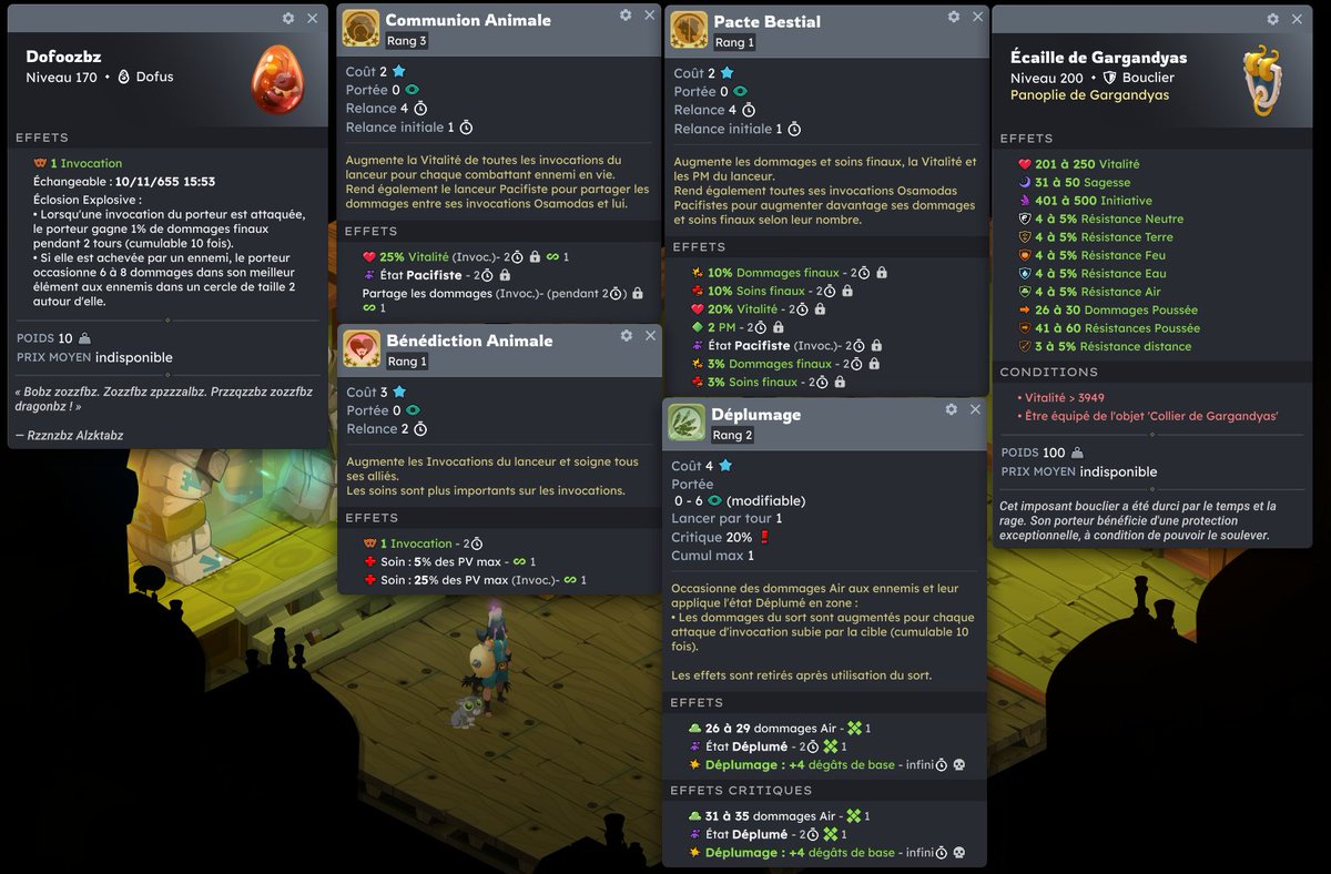 Quelques modifs sur la béta:

🔸 Up du dofus
🔹 L'osa devient Pacifiste s'il protege ses invoc ou se boost
🔸Il perd son vdv de la voie air
🔹La pano gargandyas prend un tir

Dofus toujours flop ou ca passe top?