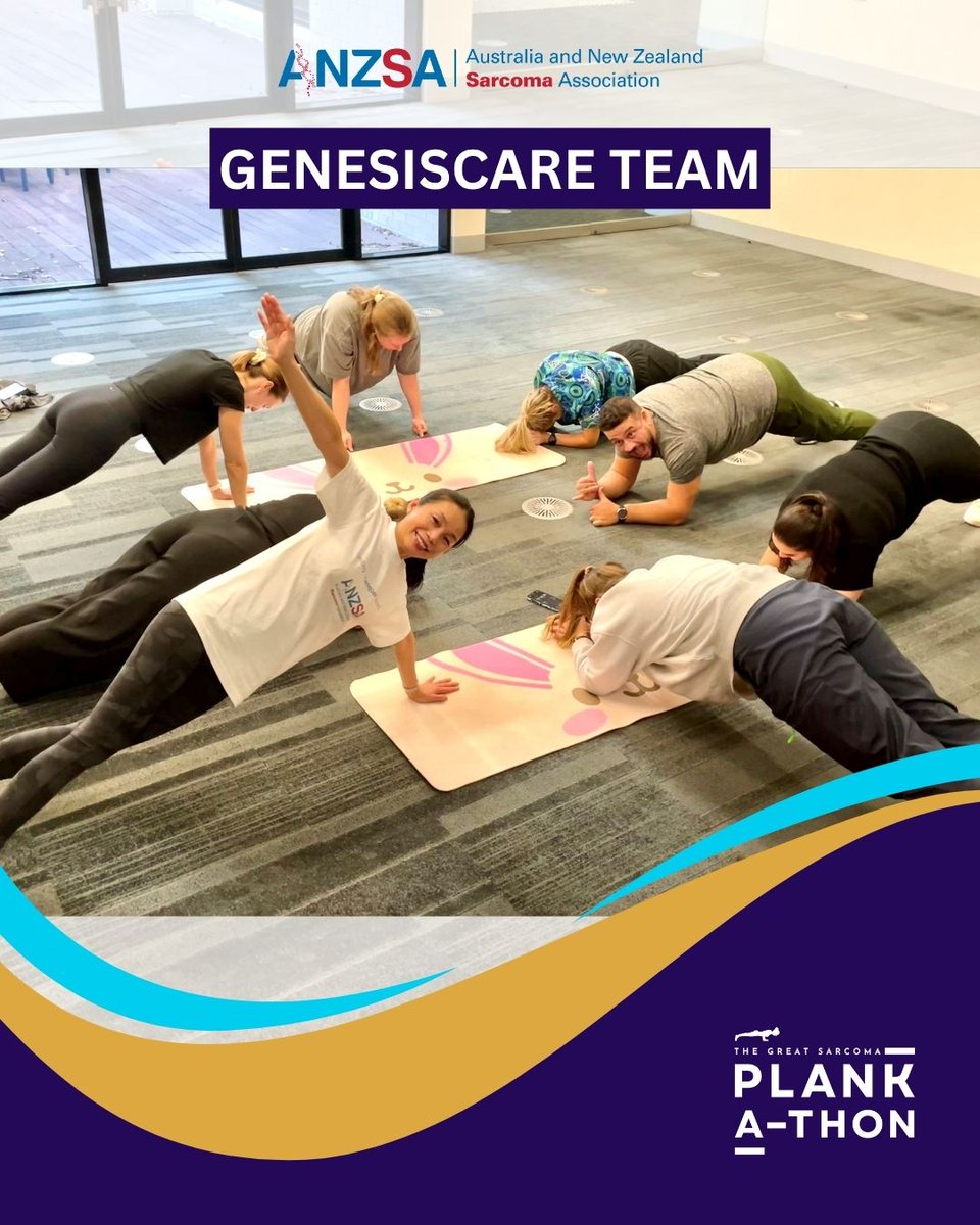 Australia and New Zealand Sarcoma Association (@anzsarcoma) on Twitter photo Today our wonderful Deputy Chair, Professor <a href="/AngelaHong/">Angela Hong</a>, lead her GenesisCare Plank-a-thon team in Sydney for sarcoma research!
To sign up or show your support, please visit sarcomaplankathon.com
#sarcomaawareness #research #teamspirit Today our wonderful Deputy Chair, Professor <a href="/AngelaHong/">Angela Hong</a>, lead her GenesisCare Plank-a-thon team in Sydney for sarcoma research!
To sign up or show your support, please visit sarcomaplankathon.com
#sarcomaawareness #research #teamspirit