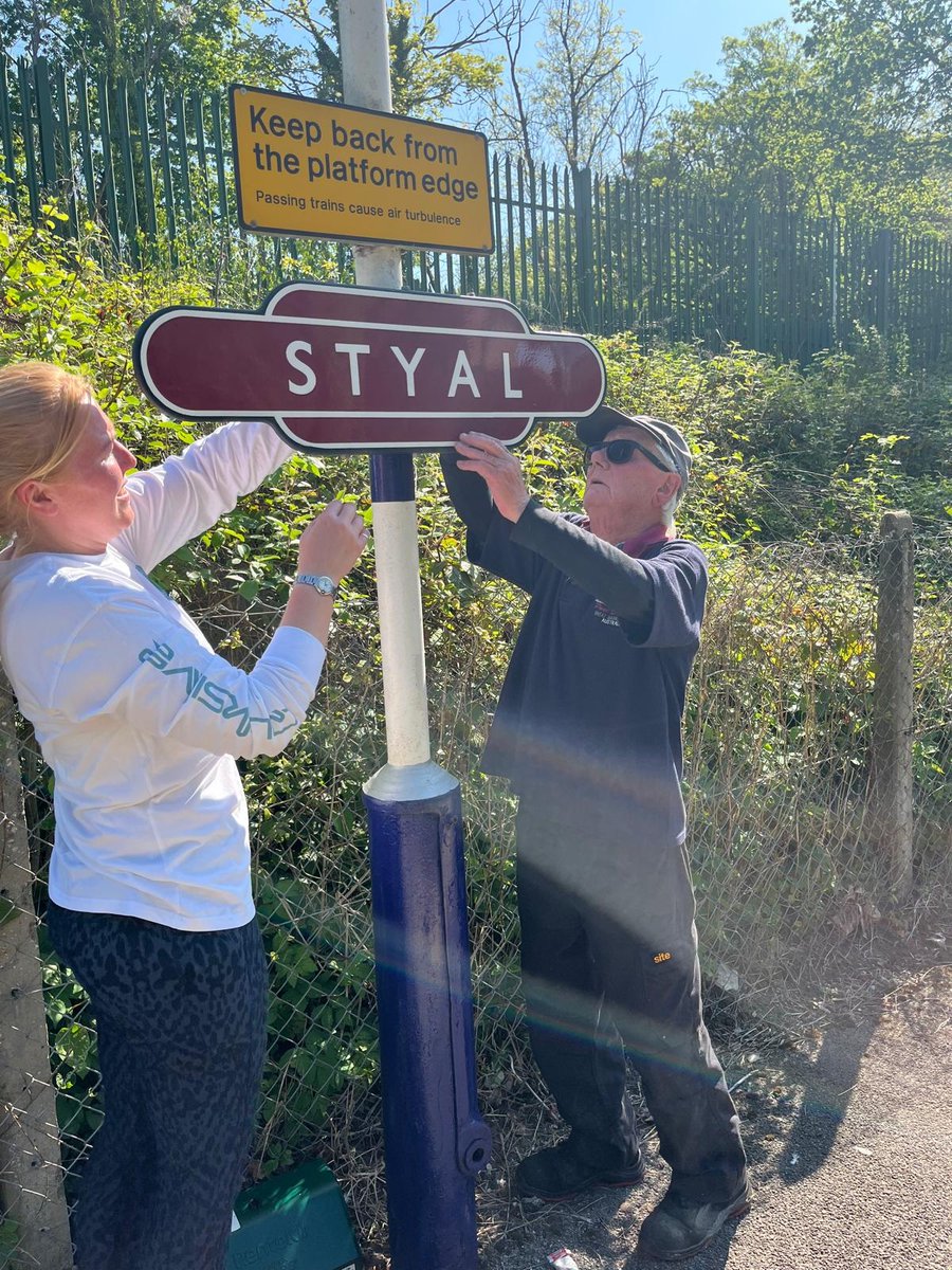 Crewe-Manchester CRP (@c2mcrp) on Twitter photo The original <a href="/StyalStation/">Friends of Styal Station</a> totem is home! 🏡
Spotted at auction in the US, bought with help from the Parish Council, and installed by a brilliant local business — this was a true community effort. 💪🚉
#StyalStation #CommunityRail #CreweToManchester #RailwayHeritage The original <a href="/StyalStation/">Friends of Styal Station</a> totem is home! 🏡
Spotted at auction in the US, bought with help from the Parish Council, and installed by a brilliant local business — this was a true community effort. 💪🚉
#StyalStation #CommunityRail #CreweToManchester #RailwayHeritage