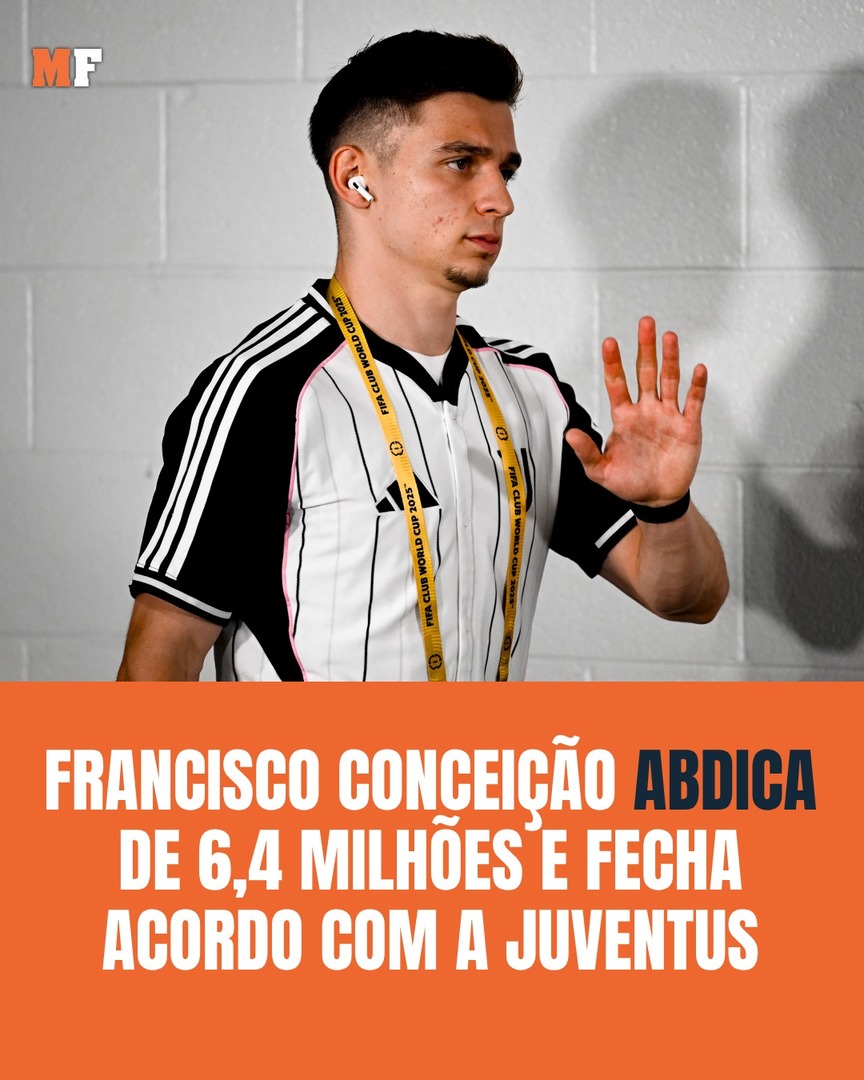 A encaminhada venda de Francisco Conceição para a Juventus foi consumada na totalidade, com o jogador a abdicar oficialmente dos 20 por cento (6,4 milhões de euros) que teria direito na transferência de 32 milhões de euros.

Saiba mais: swki.me/zTDMzvs0