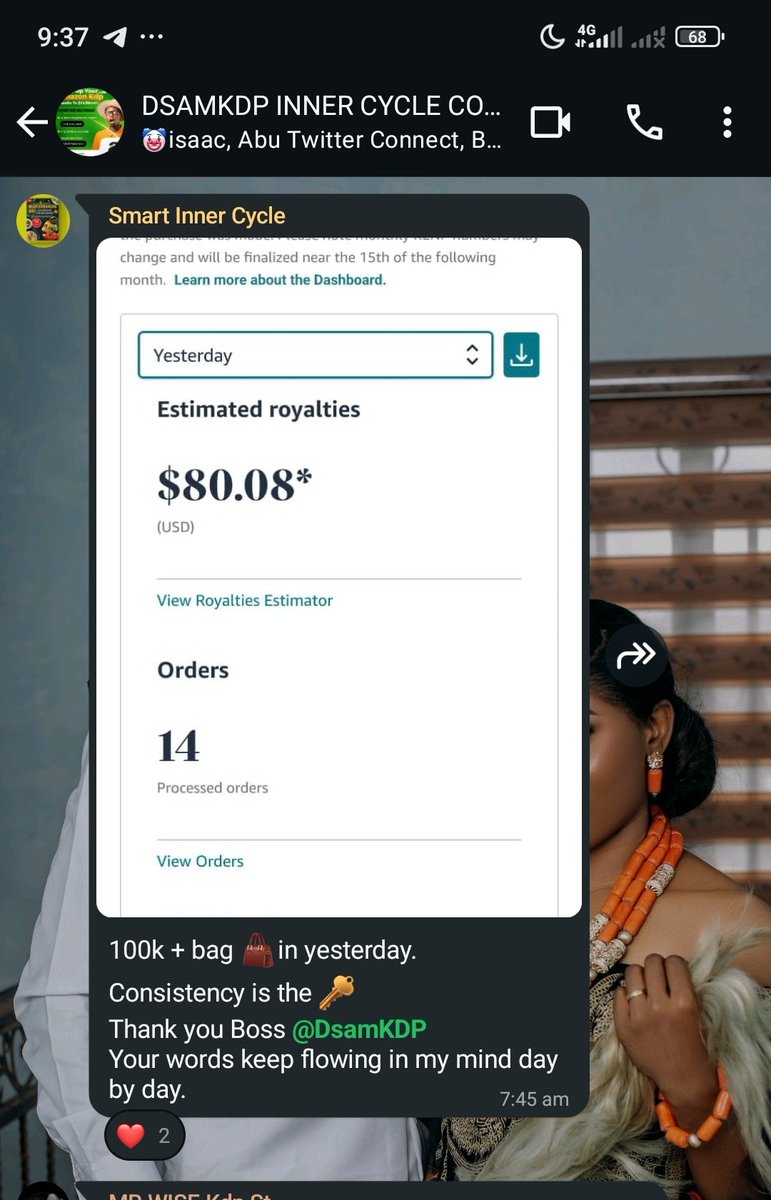 DsamOdeh's tweet image. $80(100k) made By My inner cycle student yesterday.
I'm glad to be replicating my result with those who believe & took Action
