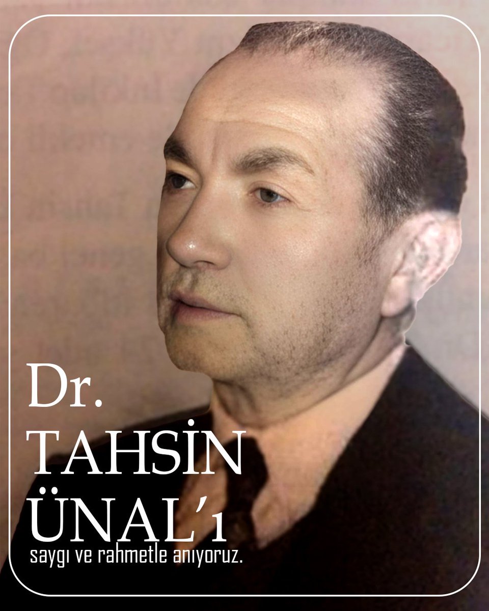 Fikirleriyle ve ilmi alanlarda yaptığı çalışmalarla memleketine önemli faydalarda bulunmuş, hayatını Türk milletine adamış değerli büyüğümüz Dr. Tahsin Ünal’ı vefatının 37. senesinde saygı ve rahmetle anıyoruz.

#yeniufukdergisi #Tahsinünal