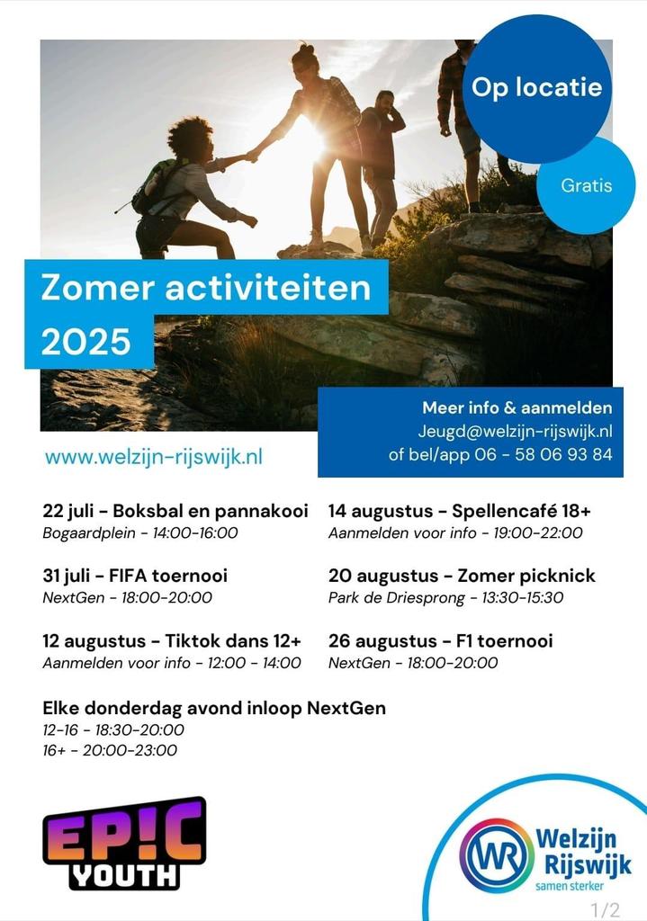WA_Stationbuurt's tweet photo. Heb jij al plannen voor de #zomervakantie? 
Kijk vooral ook even naar deze #activiteiten die tijdens de zomervakantie in #Rijswijk worden georganiseerd. https://t.co/EgRmQbz6lQ
