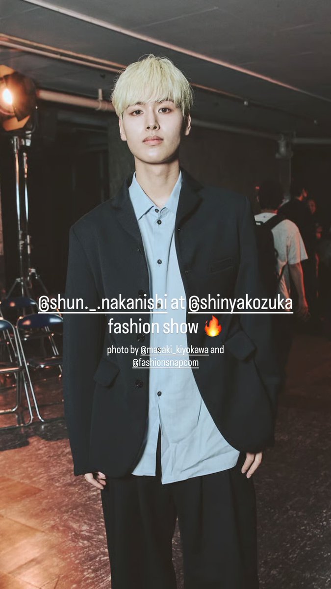 DaiShun_INTL's tweet photo. whenever #DaiShun attends any fashion related events, let’s try to post them on IG post or stories like below, tagging both dai and shun together with the brand, where the photo is from and photographer to boost their visibility to the brand 🔥

#Dai_Shun #DaiNakai #ShunNakanishi https://t.co/tW3sKfXRSy