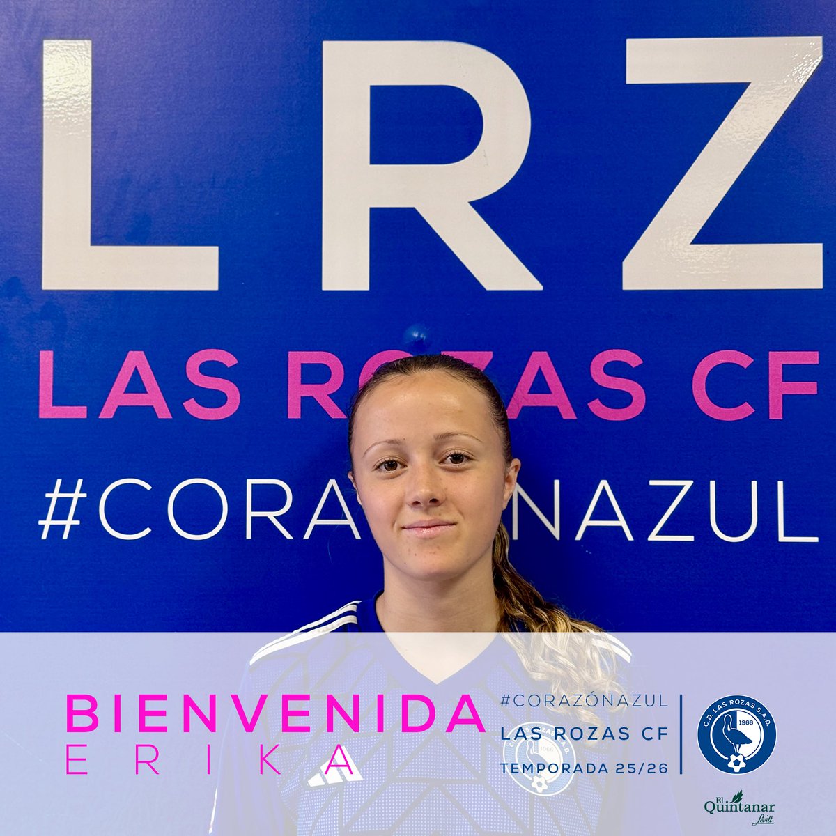 Las Rozas CF (@lasrozas_cf) on Twitter photo PRIMER EQUIPO| 🫡 Erika es nuevo fichaje para nuestro <a href="/LRZFEM/">LRZFEM</a> de <a href="/Aitor_JS/">Aitor Jimenez</a> 25/26.
😍 La mediocentro se convierte en una nueva incorporación para el ilusionante proyecto, procedente del <a href="/RayoVallecano/">Rayo Vallecano</a>.
🙌 GANAS de verla disfrutar sobre el césped.
#CorazonAzul |💙
#diverXiOn PRIMER EQUIPO| 🫡 Erika es nuevo fichaje para nuestro <a href="/LRZFEM/">LRZFEM</a> de <a href="/Aitor_JS/">Aitor Jimenez</a> 25/26.
😍 La mediocentro se convierte en una nueva incorporación para el ilusionante proyecto, procedente del <a href="/RayoVallecano/">Rayo Vallecano</a>.
🙌 GANAS de verla disfrutar sobre el césped.
#CorazonAzul |💙
#diverXiOn