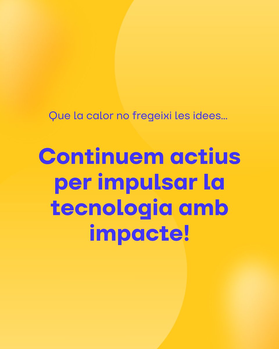 TechBloc4 (@techbloc4) on Twitter photo ☀️ Que la calor no fregeixi les idees...
A #TechBloc4 seguim actives aquest estiu perquè puguis fer créixer el teu projecte amb impacte.
🔗 techbloc4.coop
📩 hola@techbloc4.coop
#TecnologiaAmbPropòsit #CEPESFSE #CEPESEFESO ☀️ Que la calor no fregeixi les idees...
A #TechBloc4 seguim actives aquest estiu perquè puguis fer créixer el teu projecte amb impacte.
🔗 techbloc4.coop
📩 hola@techbloc4.coop
#TecnologiaAmbPropòsit #CEPESFSE #CEPESEFESO