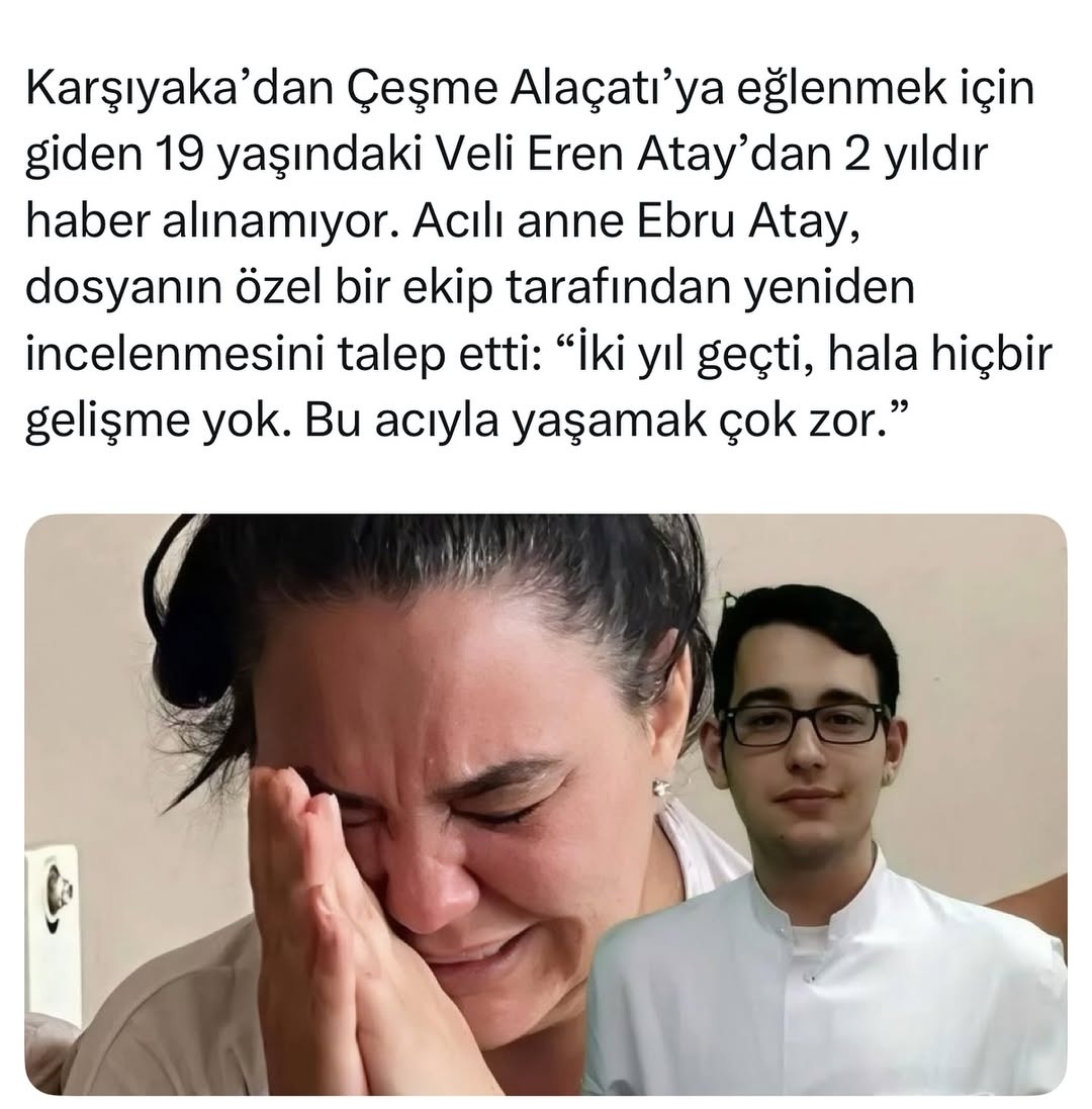 Twitter'ın gücüne inanıyorum 
Lütfen paylaşalım
Empati yapalım çok zor bu 
#velierenbulunsun 
#VeliErenNerede 
#VeliErenAtayNerede