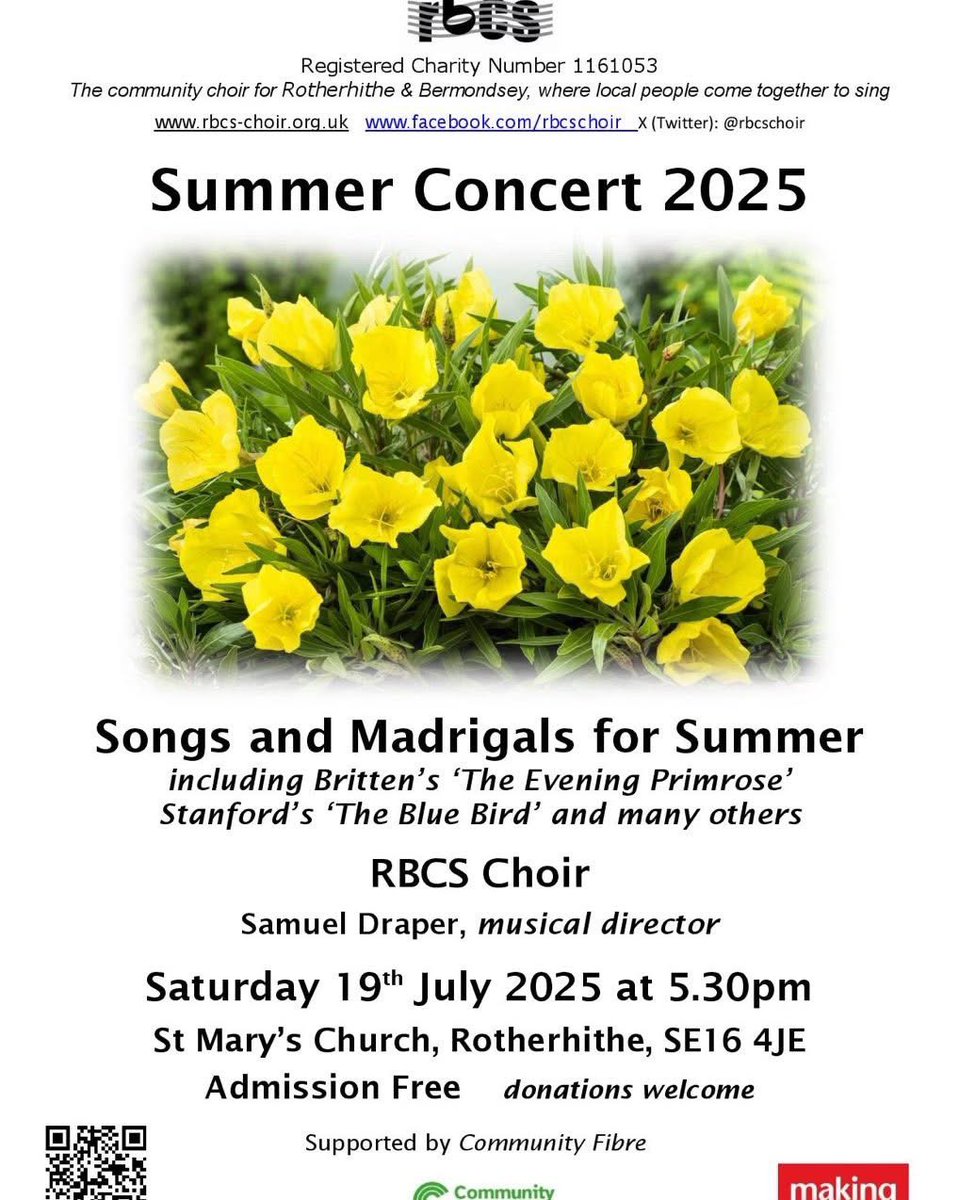 WorgInfo's tweet image. Remember this Saturday 19th July 5.30pm the @rbcschoir will be giving there summer concert at #StMarysRotherhithe #SE16. Just turn up, with a donation.
