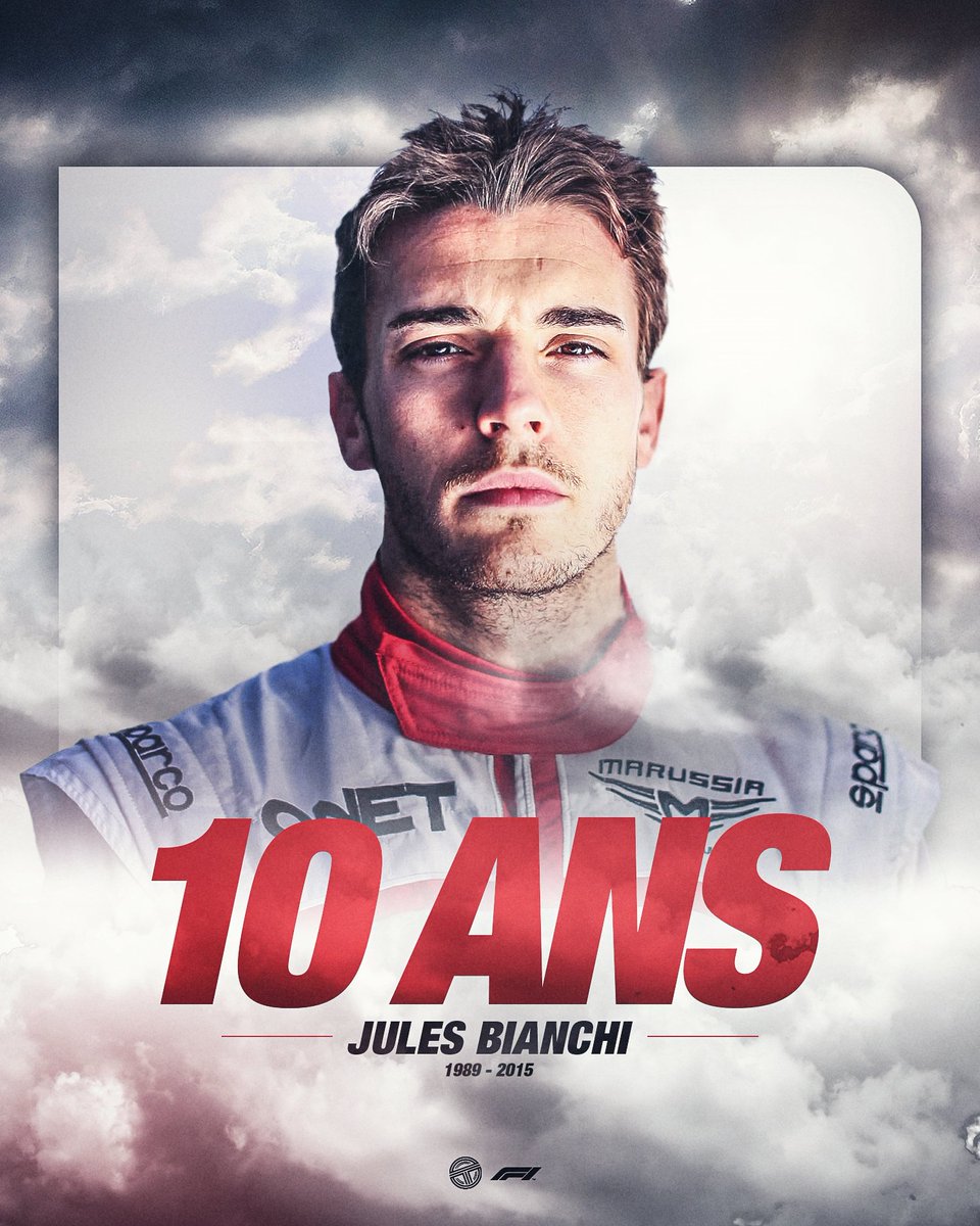 Ce 17 Juillet 2025 marque les 10 ans de la disparition de Jules Bianchi 🕊️

Il avait 25 ans, et était promis à un avenir radieux en Formule 1.

Aujourd'hui plus que jamais, nous pensons à toi. Tu es et resteras à jamais dans nos cœurs ❤️

#F1 #JB17