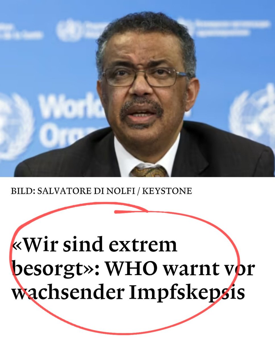 awakenwithpete's tweet image. Exakt mein Humor. Zuerst die Leute mit einer Gen-Brühe krank spritzen und sich dann wundern. 🤡 Ich bin besorgt, dass Leute wie Ghebreyesus so viel Macht haben. #DefundTheWHO #Impfung
weltwoche.ch/daily/wir-sind…
