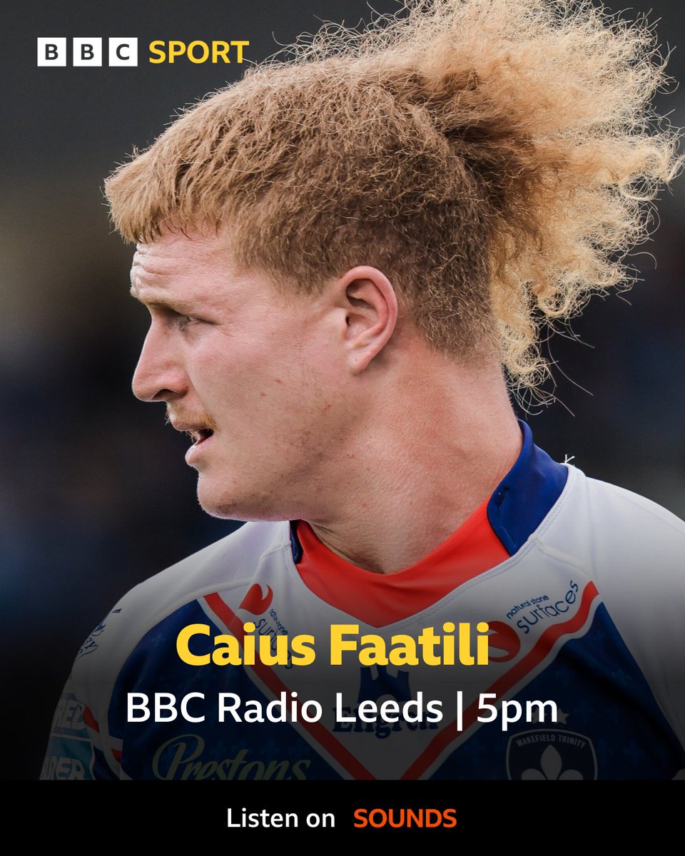 BBCWYS's tweet image. 🚨 ON NOW!
⚜️ @WTrinityRL star Caius Faatili is @rlwithjd's full-time guest on @BBCWYS
🕔 5pm
📻 @BBCLeeds
📡 92.4FM | DAB | Online
🌍 bbc.in/3bSj5jt