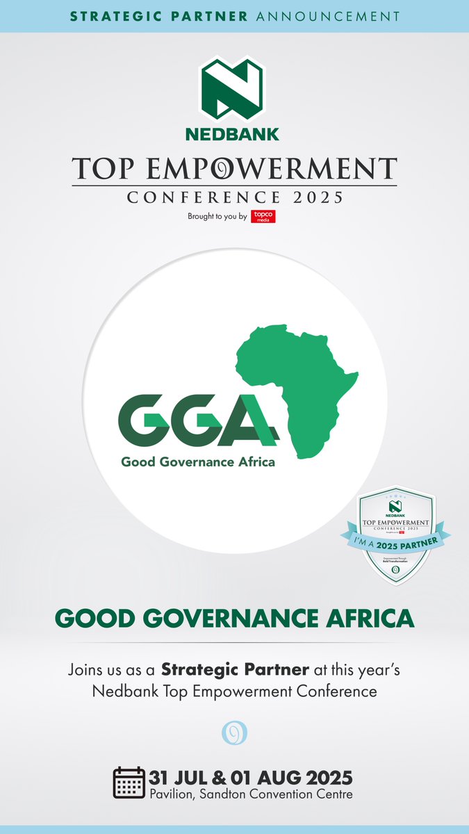 GGA_org's tweet image. While Broad-Based Black Economic Empowerment (B-BBEE) has made strides in ownership patterns, challenges remain in achieving comprehensive transformation, particularly in management control and skills development. The @Nedbank Top Empowerment Conference 2025 will bring together…