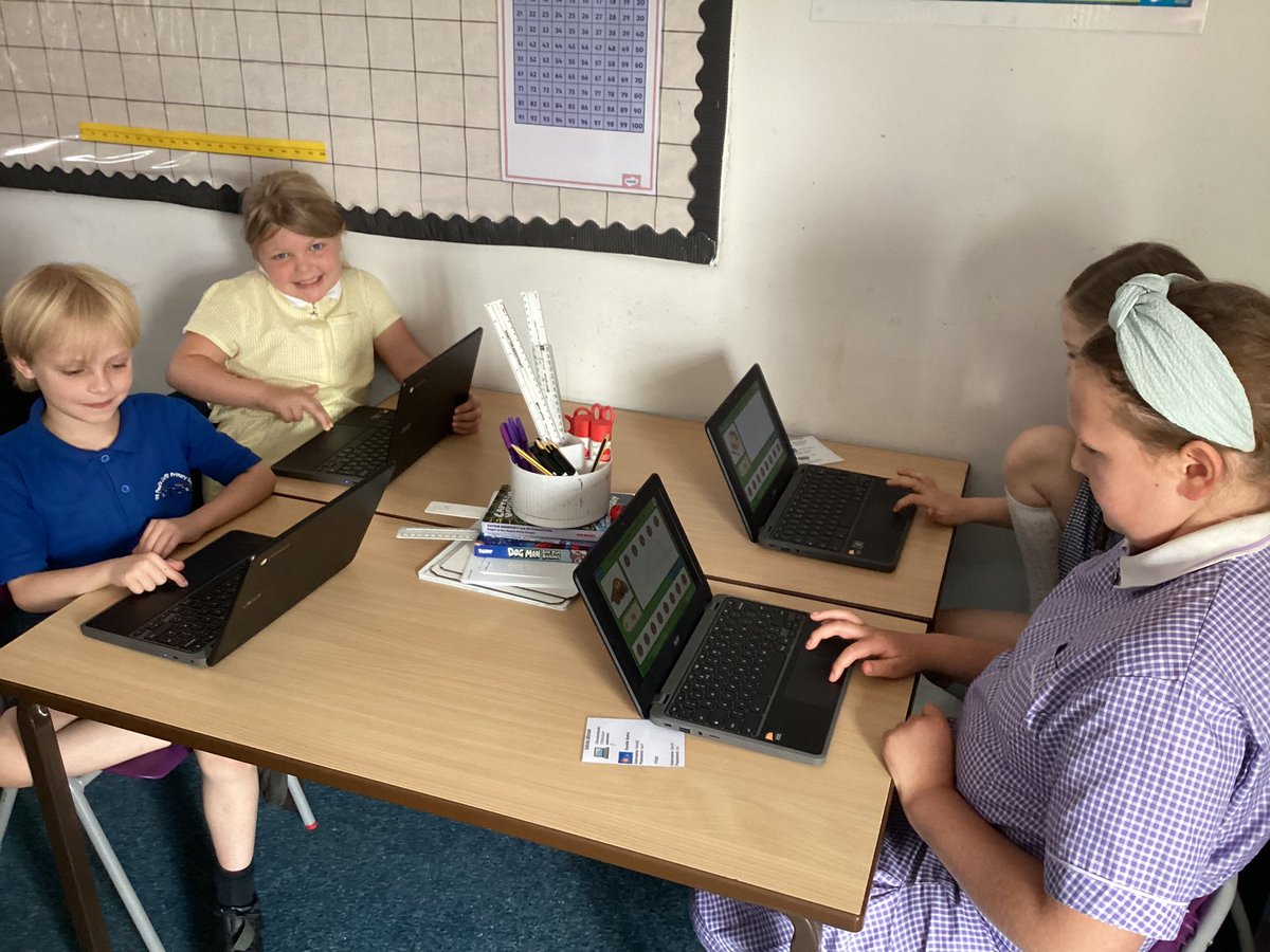 New Class 3 have been learning how to use a chrome book this morning. Now to explore some games!